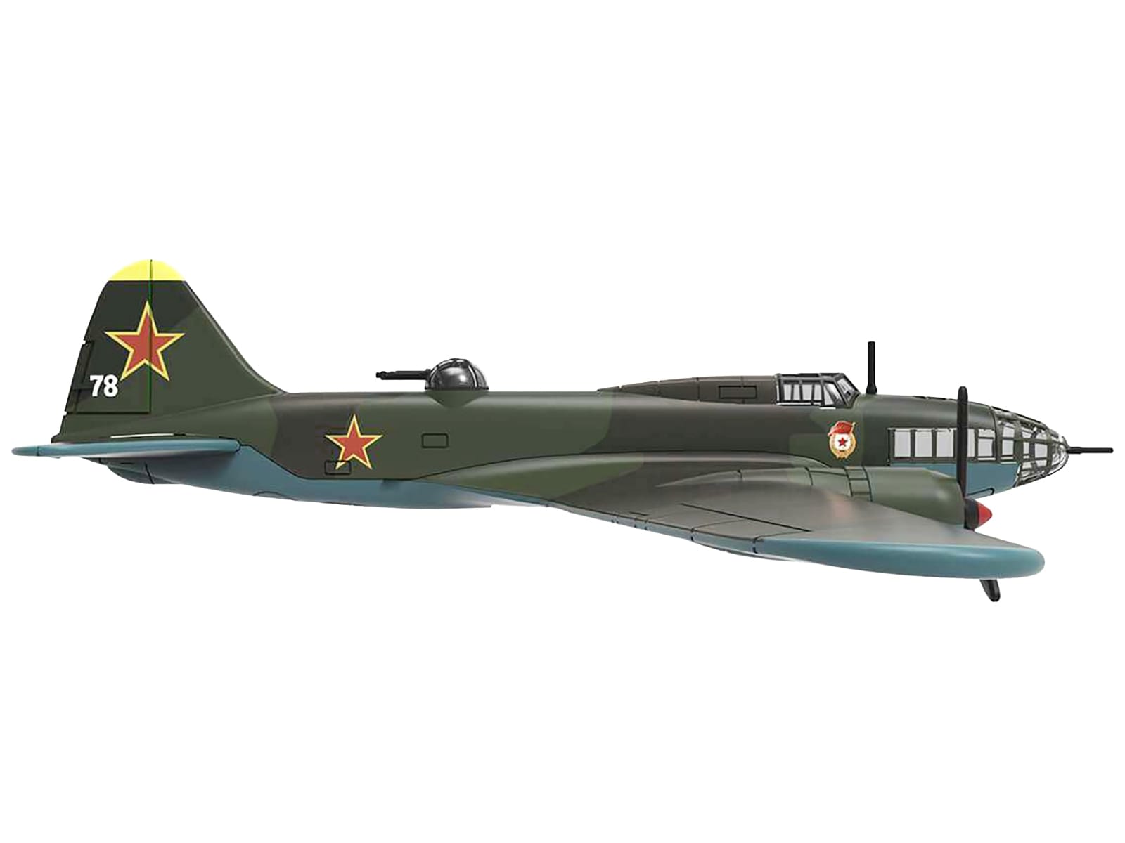 Ilyushin IL-4 Bomber Aircraft "Soviet Baltic Fleet Guards Regiment" (1942) "Planes of World War II" Series 1/144 Diecast Model Airplane by Luppa - Image 2