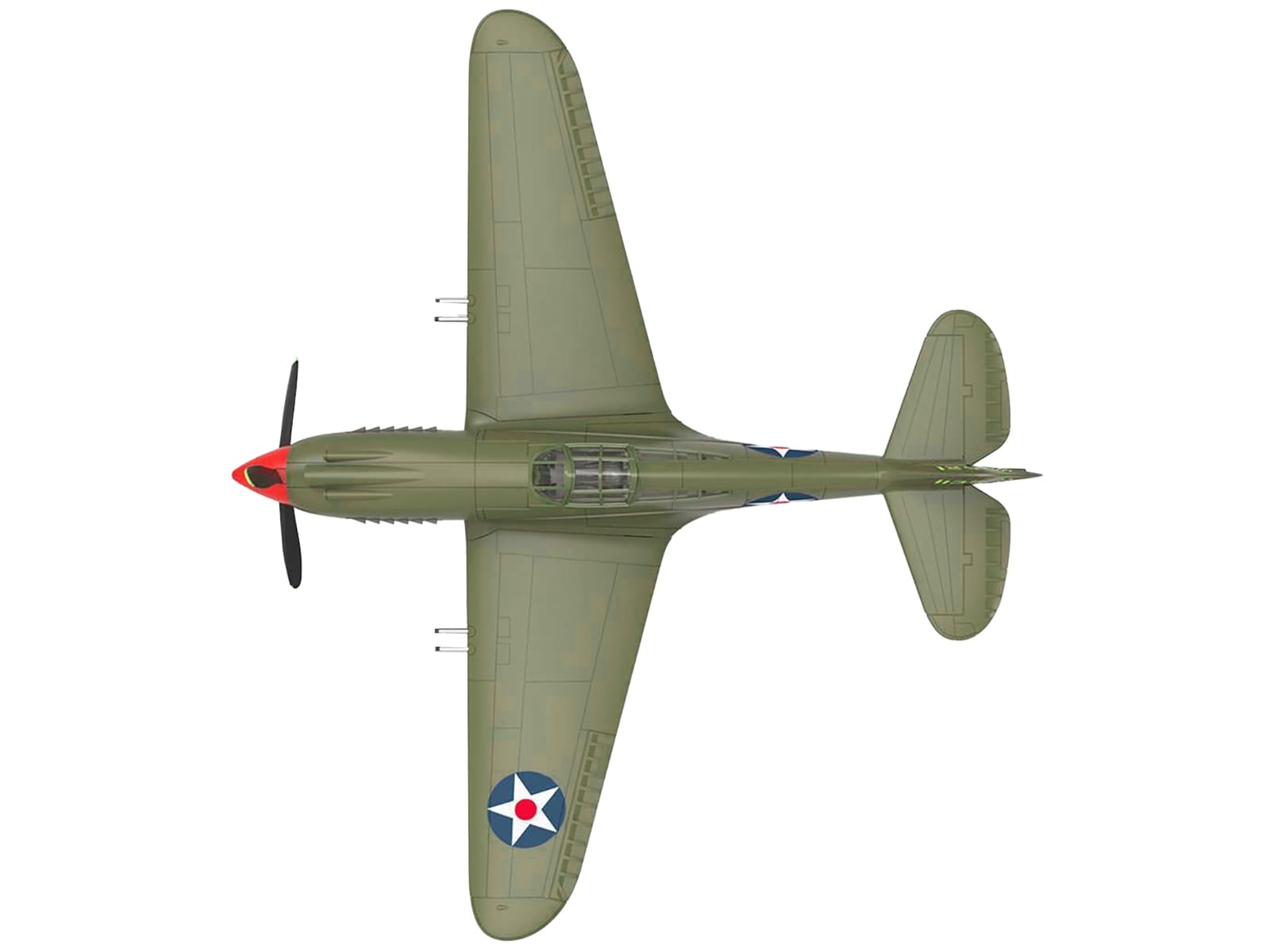 Curtiss P-40B Warhawk Aircraft "Hawaii" (1945) United States Army Air Forces "Planes of World War II" Series 1/72 Diecast Model Airplane by Luppa - Image 2