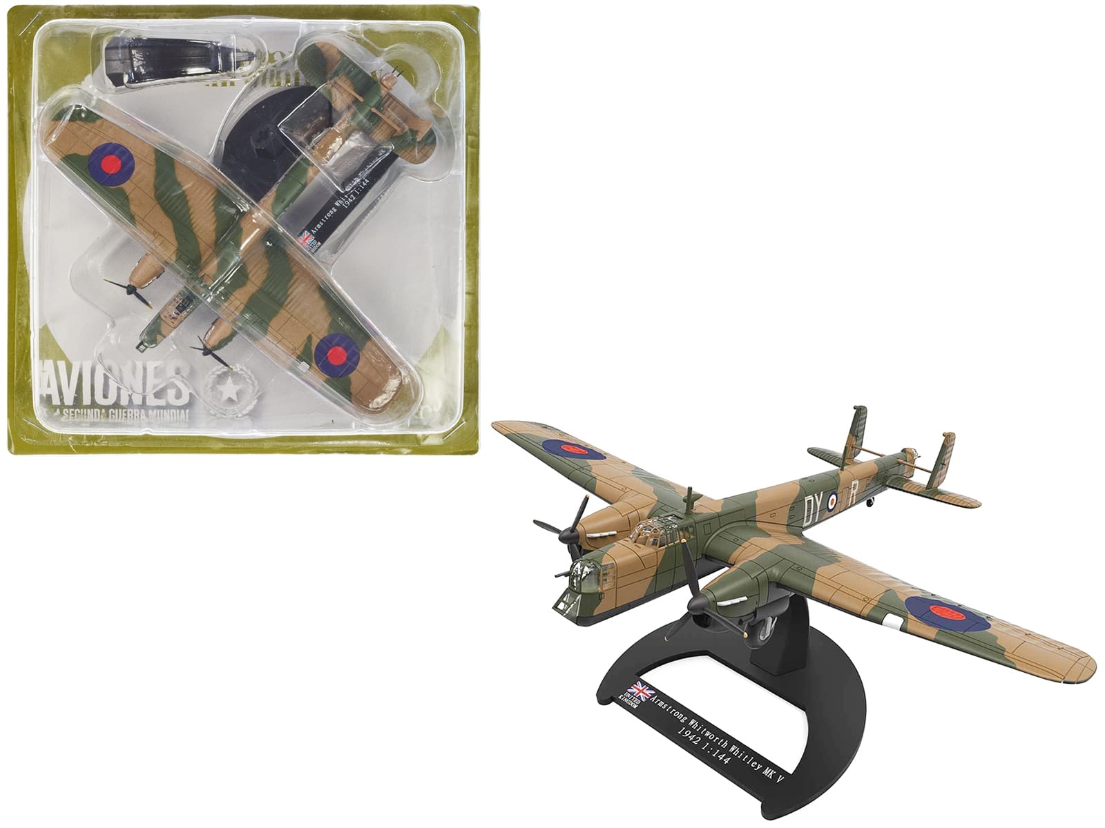 Armstrong Whitworth Whitley Mk.V Bomber Aircraft "No. 102 Squadron RAF Driffield" Royal Air Force (1940) "Planes of World War II" Series 1/144 Diecast Model Airplane by Luppa - Image 5