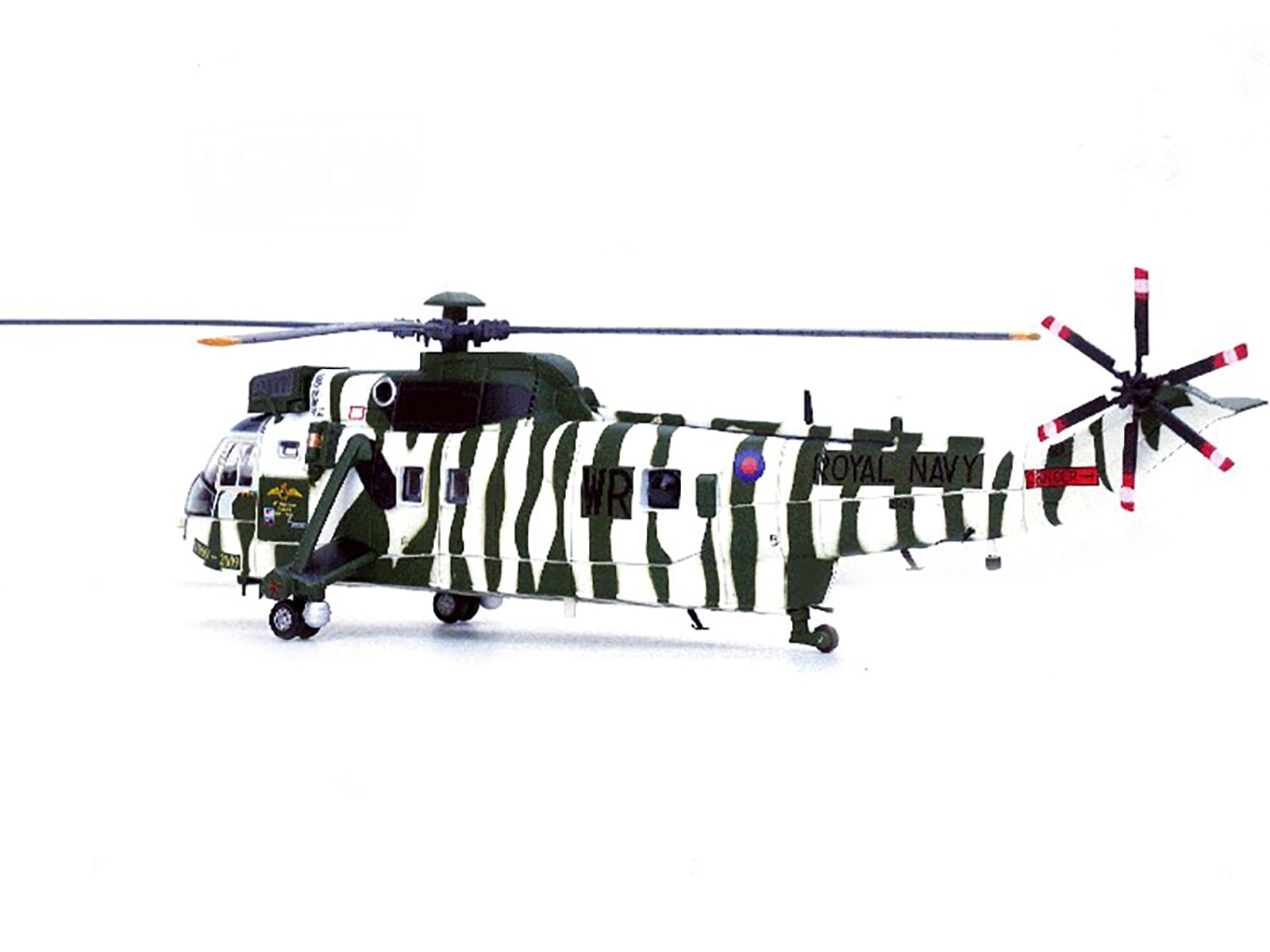 Westland Sea King HC.4 Helicopter "40th Anniversary Livery 848 Naval Air Squadron Commando Helicopter Force Royal Naval Air Station Yeovilton Somerset" (2009) British Royal Navy 1/72 Diecast Model by Legion - Image 3