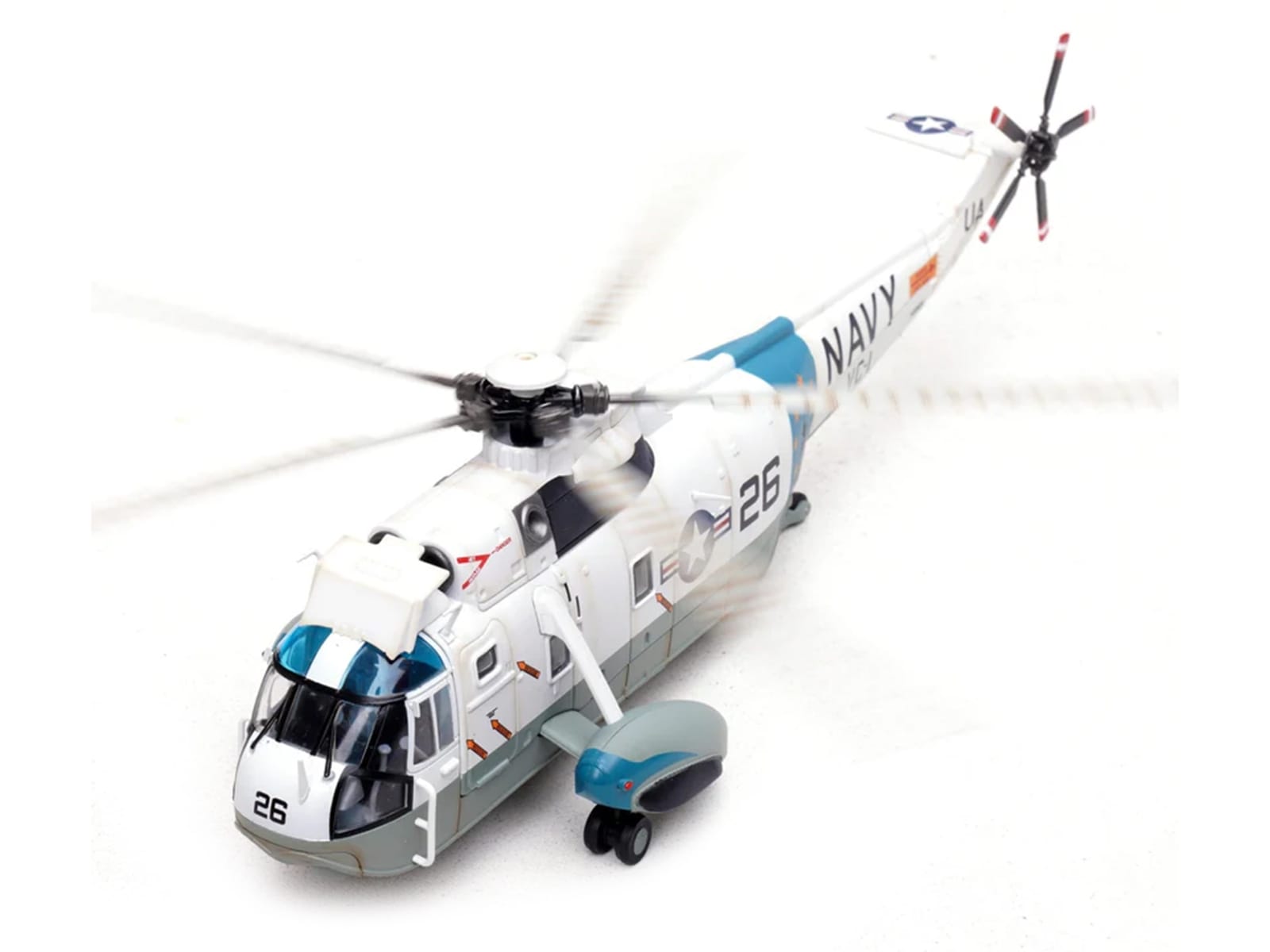 Sikorsky SH-3G Sea King Helicopter "149925/UA 26 Fleet Composite Squadron 1 Blue Alii NAS Barbers Point Hawaii" (1970s) United States Navy 1/72 Diecast Model by Legion - Image 2