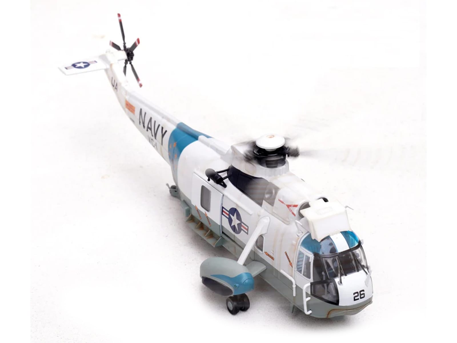 Sikorsky SH-3G Sea King Helicopter "149925/UA 26 Fleet Composite Squadron 1 Blue Alii NAS Barbers Point Hawaii" (1970s) United States Navy 1/72 Diecast Model by Legion - Image 4