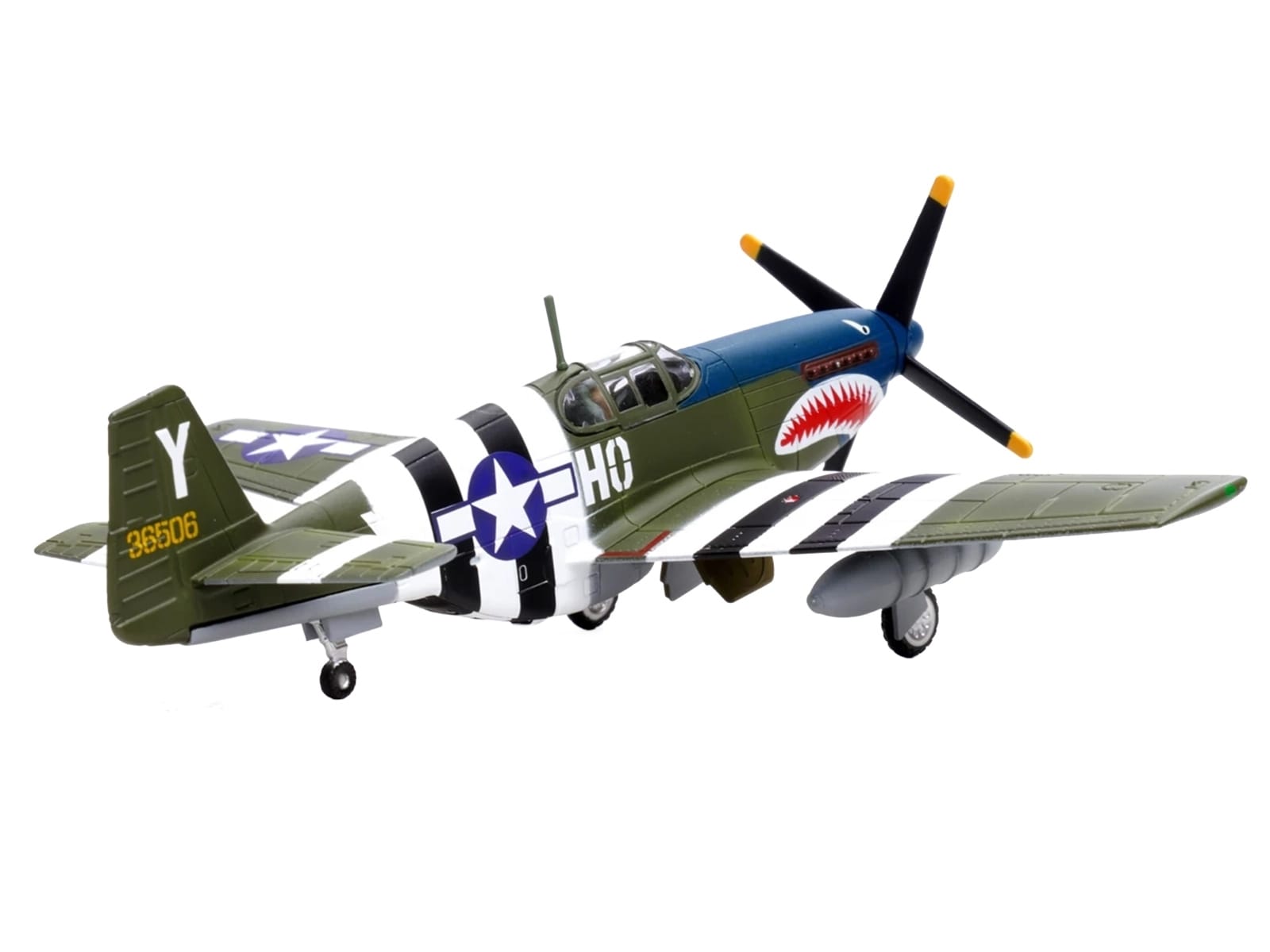 North American P-51B Mustang Aircraft "John Bennett 487th Fighter Squadron 352nd Fighter Group Blue-Nosed Bastards of Bodney RAF Bodney" (1944) United States Army Air Forces 1/72 Diecast Model Airplane by Legion - Image 4