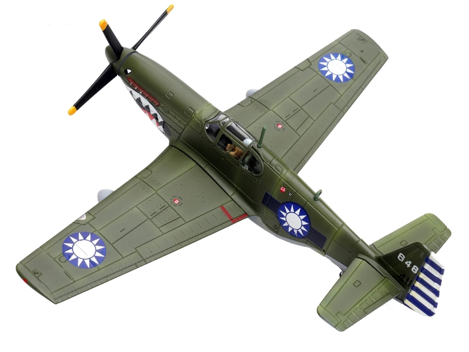North American P-51C Mustang Aircraft "648 No.32 Squadron" (1945) Chinese Air Force 1/72 Diecast Model Airplane by Legion - Image 4