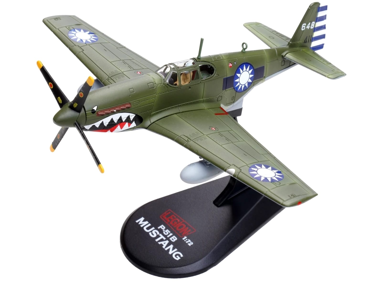 North American P-51C Mustang Aircraft "648 No.32 Squadron" (1945) Chinese Air Force 1/72 Diecast Model Airplane by Legion - Image 5