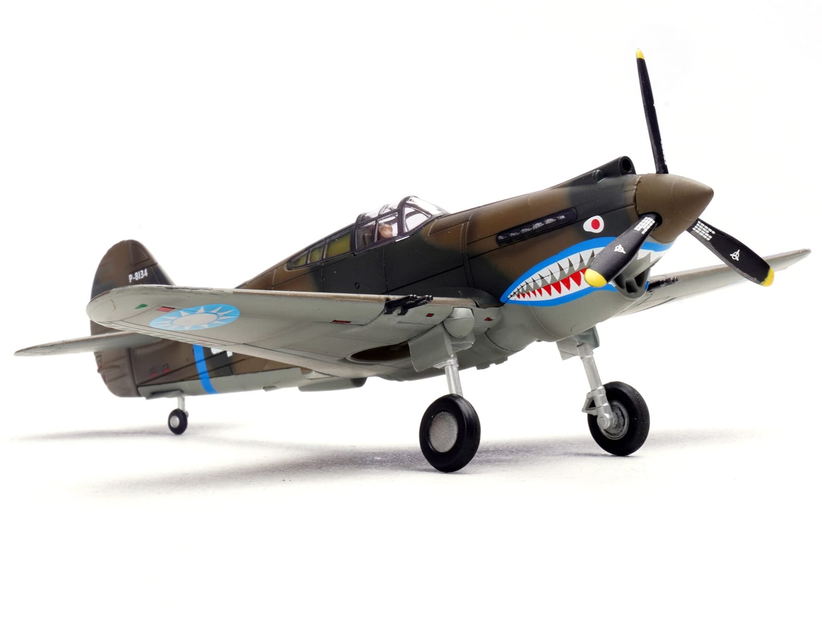 Curtiss P-40B/C Warhawk Fighter Aircraft "White 48 David Lee 'Tex' Hill 2nd Squadron Panda Bears Chinese Air Force Burma" (1942) 1st American Volunteer Group 1/72 Diecast Model Airplane by Legion - Image 5