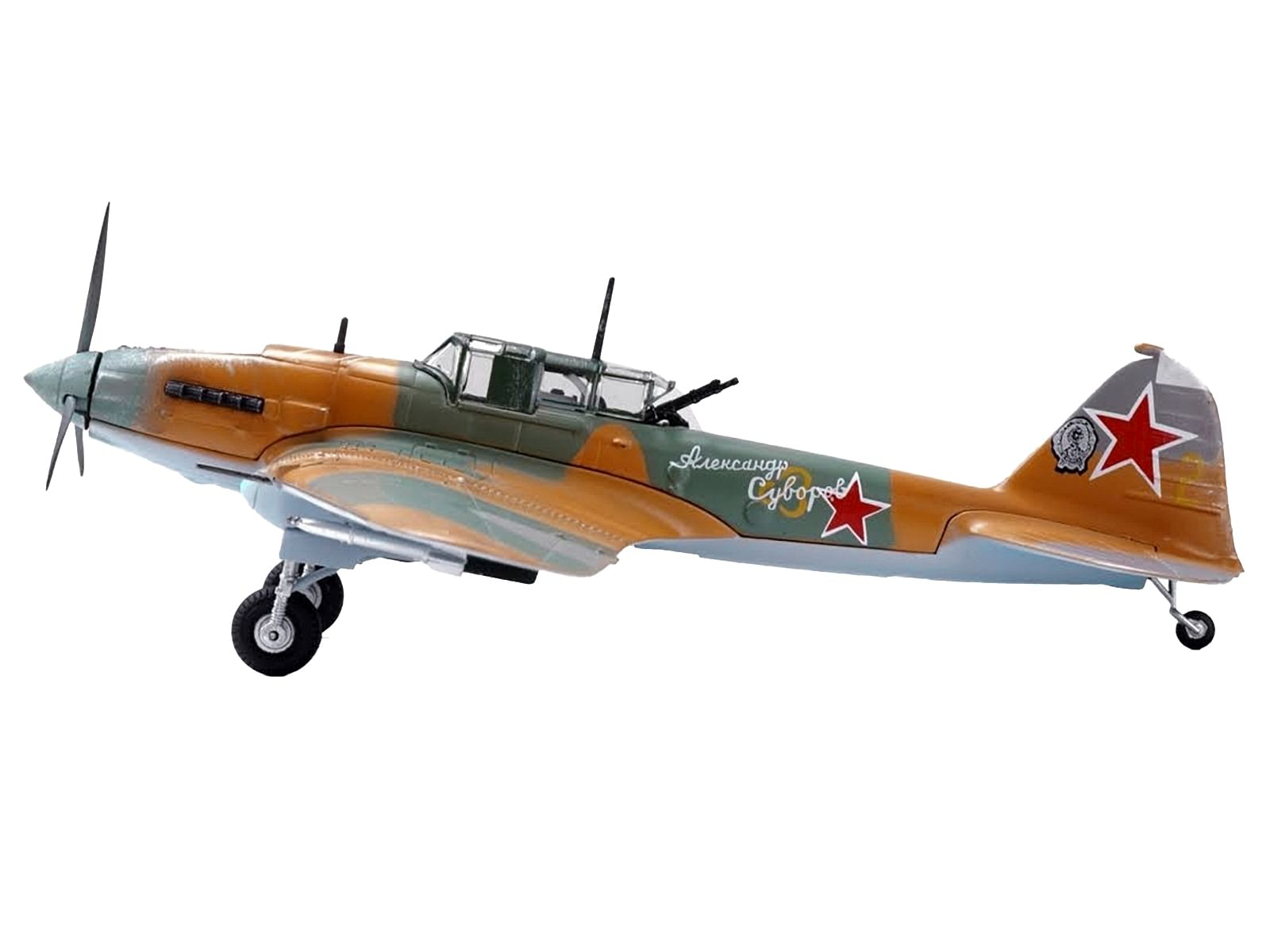 Ilyushin IL-2 Shturmovik Aircraft Camouflage “Alexander Suvorov Hero of the Soviet Union Lieutenant V.T. Aleksuhin 167th Guards Air Regiment 617 ShAP” (1943) Soviet Air Force 1/72 Diecast Model Airplane by Legion