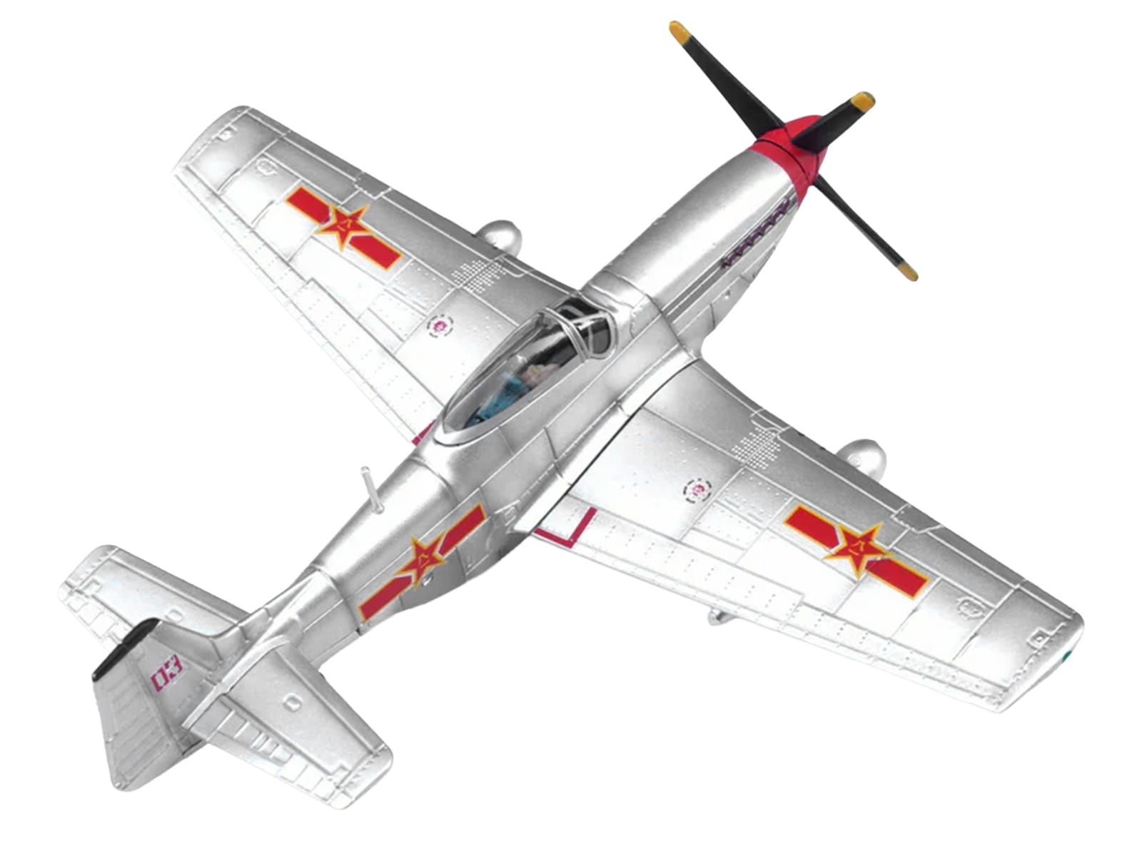 North American P-51D Mustang Aircraft "Captured from Chinese Nationalist Forces Chinese People's Revolution Military Museum" People's Liberation Army Air Force 1/72 Diecast Model Airplane by Legion - Image 3