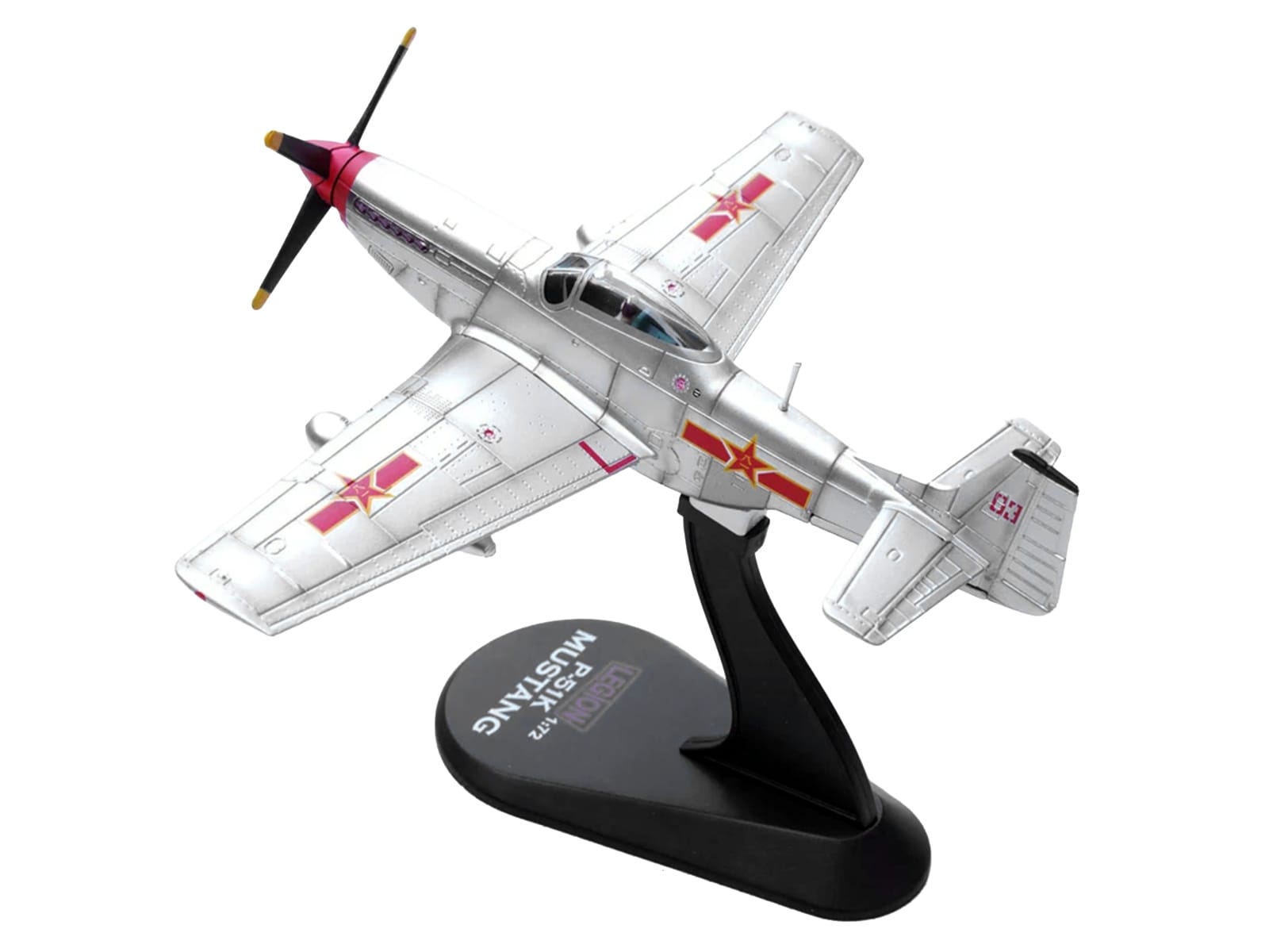 North American P-51D Mustang Aircraft "Captured from Chinese Nationalist Forces Chinese People's Revolution Military Museum" People's Liberation Army Air Force 1/72 Diecast Model Airplane by Legion - Image 4
