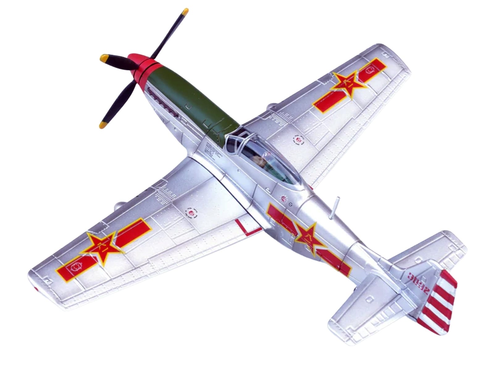 North American P-51K Mustang Aircraft "Captured from Chinese Nationalist Forces Chinese People's Revolution Military Museum" (1949) People's Liberation Army Air Force 1/72 Diecast Model Airplane by Legion - Image 3