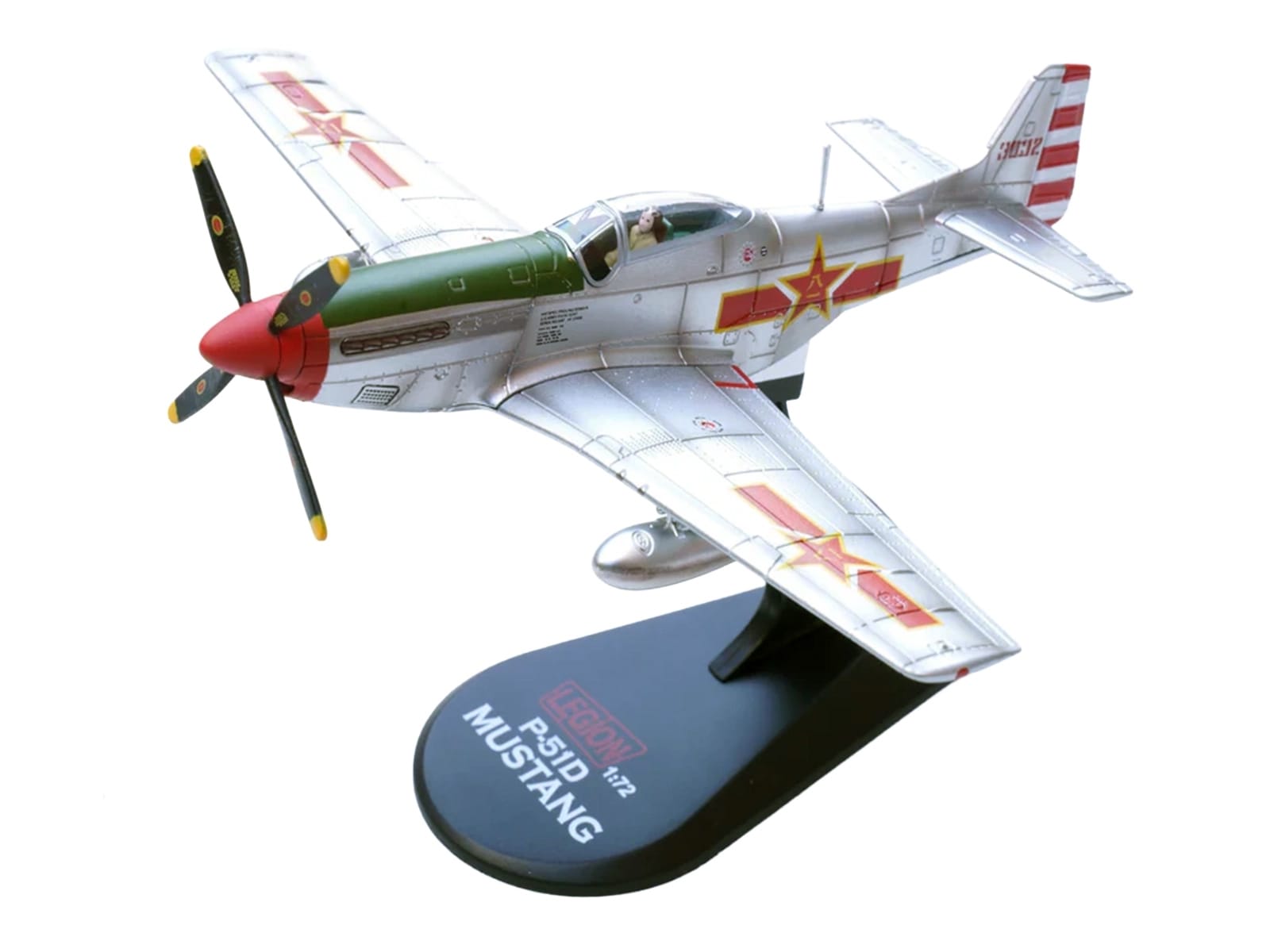 North American P-51K Mustang Aircraft "Captured from Chinese Nationalist Forces Chinese People's Revolution Military Museum" (1949) People's Liberation Army Air Force 1/72 Diecast Model Airplane by Legion - Image 4