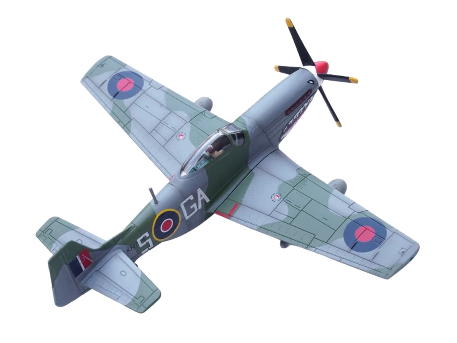 North American Mustang Mk.IV Aircraft "KH774 F/L Ellis Blanchford No. 112 'Shark' Squadron 239 Wing Italy" (1945) Royal Air Force 1/72 Diecast Model Airplane by Legion - Image 3