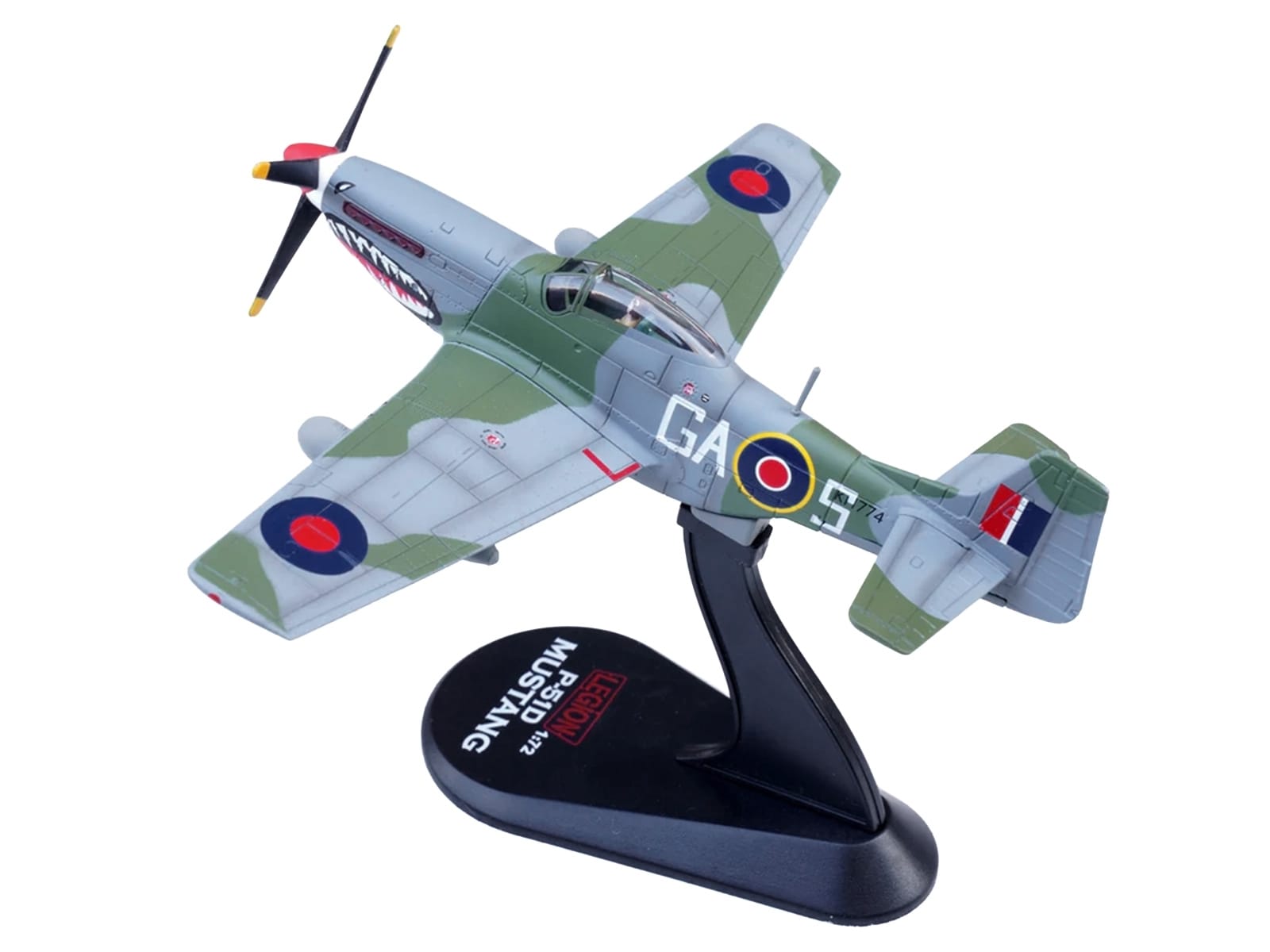 North American Mustang Mk.IV Aircraft "KH774 F/L Ellis Blanchford No. 112 'Shark' Squadron 239 Wing Italy" (1945) Royal Air Force 1/72 Diecast Model Airplane by Legion - Image 5