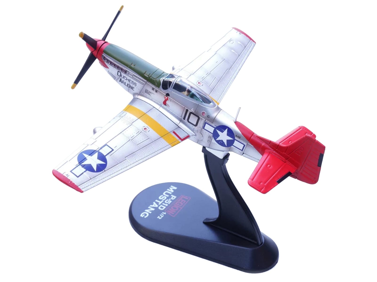 North American P-51D Mustang Aircraft "Duchess Arlene Robert Williams 100th Fighter Squadron 332nd Fighter Group Tuskegee Airmen Fifteenth Air Force Italy" (1944) United States Army Air Forces 1/72 Diecast Model Airplane by Legion - Image 5
