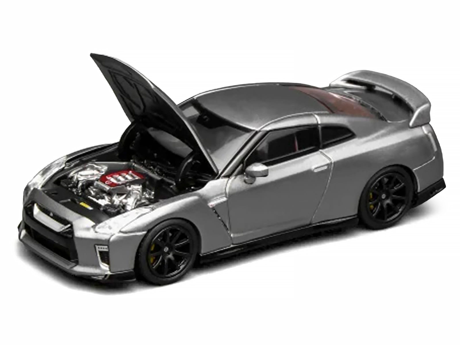 2020 Nissan GT-R (R35) Track Edition Engineered by NISMO RHD (Right Hand Drive) Dark Metal Gray Metallic "Senior 64" Series 1/64 Diecast Model Car by MotorHelix - Image 2