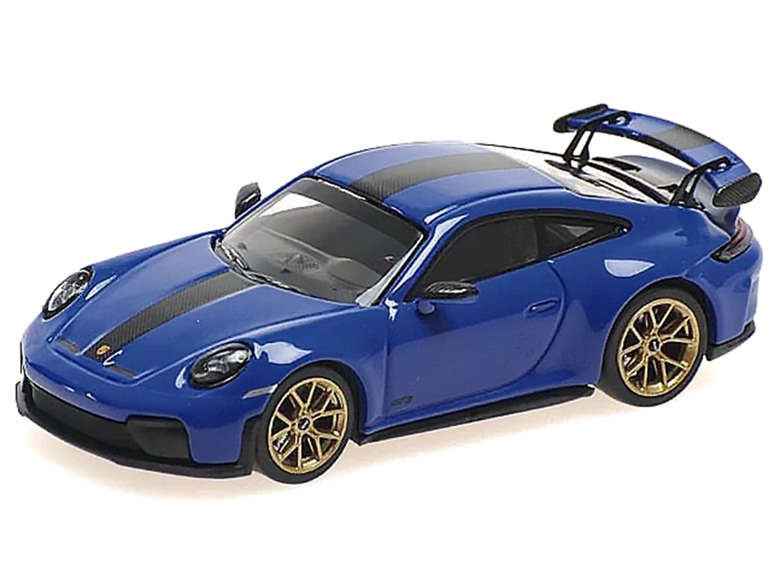 2025 Porsche 911 (992.2) GT3 Weissach Package Blue with Carbon Stripe Limited Edition to 240 pieces Worldwide 1/64 Diecast Model Car by Minichamps - Image 2