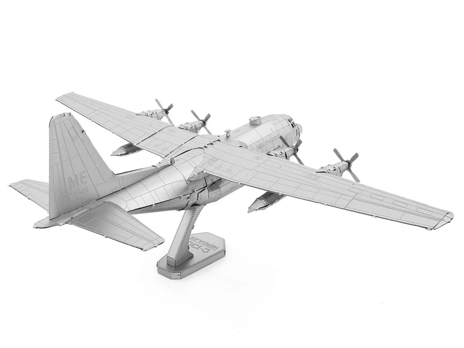 Model Kit Lockheed C-130 Hercules Transport Aircraft "United States Air Force" (Moderate Difficulty) Steel Model by Metal Earth - Image 2