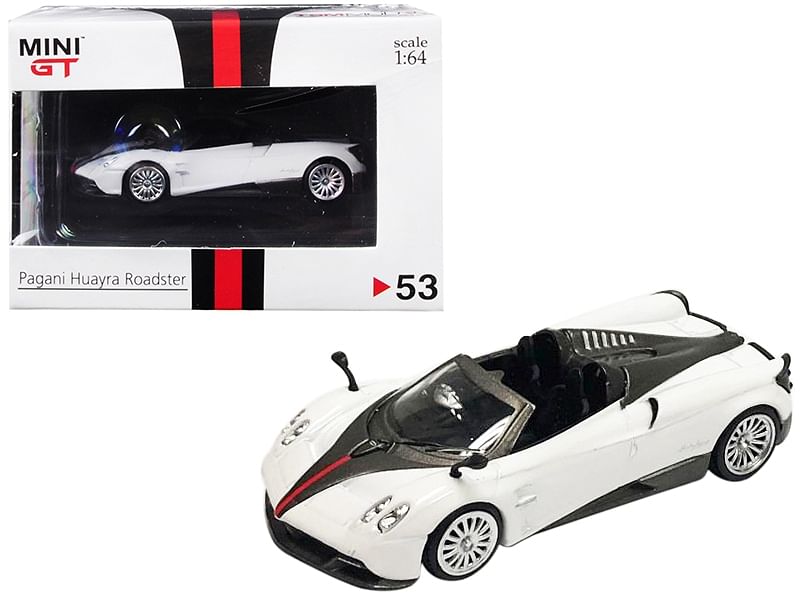 Pagani Huayra Roadster RHD (Right Hand Drive) White “Hong Kong Exclusive” 1/64 Diecast Model Car by True Scale Miniatures