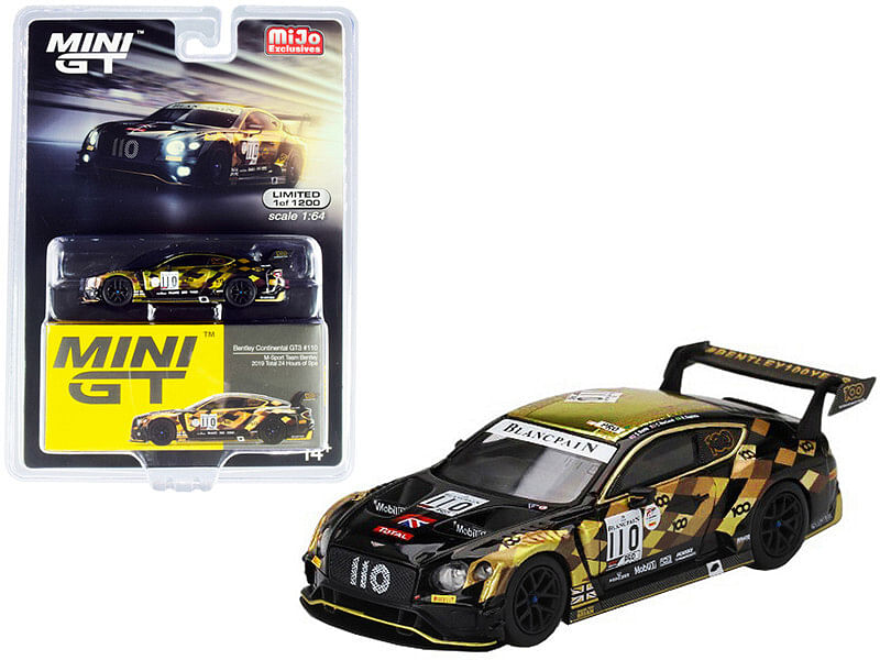 Bentley Continental GT3 RHD (Right Hand Drive) #110 “M-Sport Team Bentley” Total 24 Hours of Spa (2019) Limited Edition to 1200 pieces Worldwide 1/64 Diecast Model Car by True Scale Miniatu