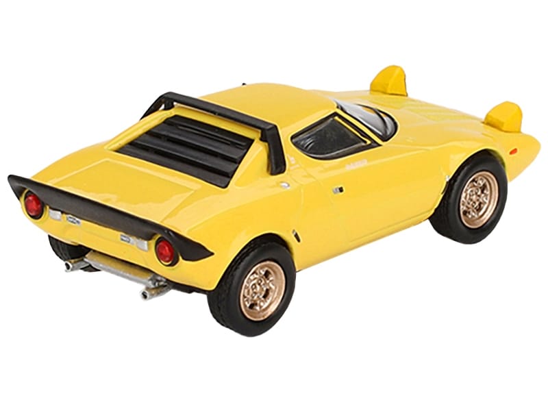 Lancia Stratos HF Stradale Giallo Fly Yellow Limited Edition to 1440 pieces Worldwide 1/64 Diecast Model Car by Mini GT - Image 2