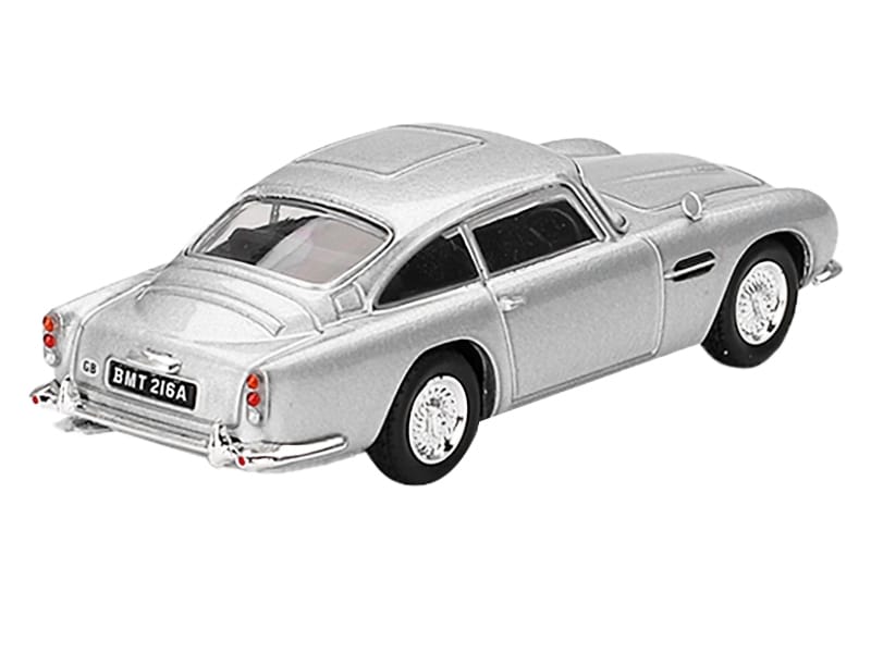 Aston Martin DB5 RHD (Right Hand Drive) Birch Silver Metallic 007 James Bond "Thunderball" (1965) Movie Limited Edition 1/64 Diecast Model Car by Mini GT - Image 2