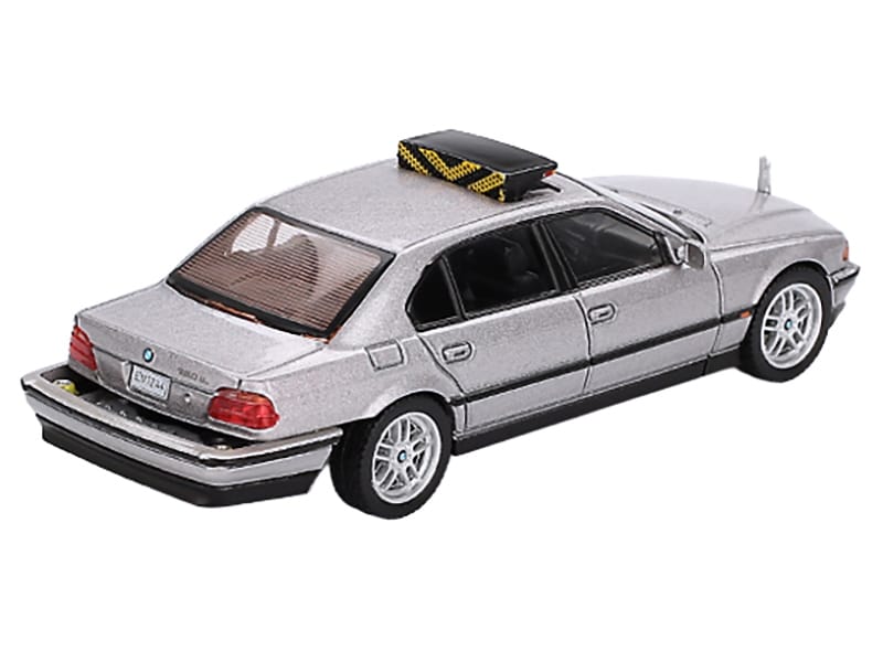 BMW 750IL Gray Metallic 007 James Bond "Tomorrow Never Dies" (1997) Movie Limited Edition 1/64 Diecast Model Car by Mini GT - Image 3