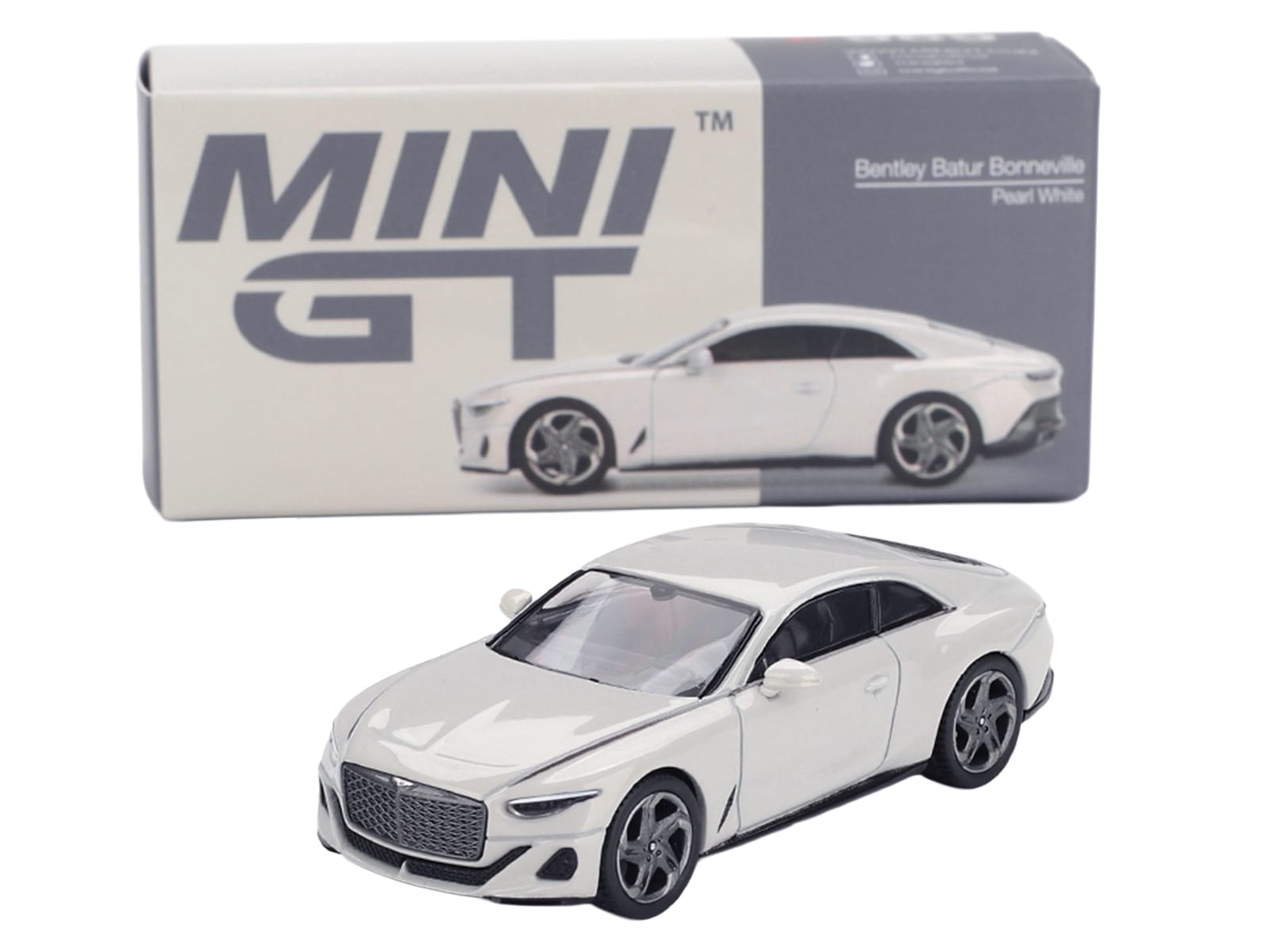 Bentley Batur Bonneville Pearl White Metallic Limited Edition 1/64 Die Cast Model Car by Mini GT - Image 4