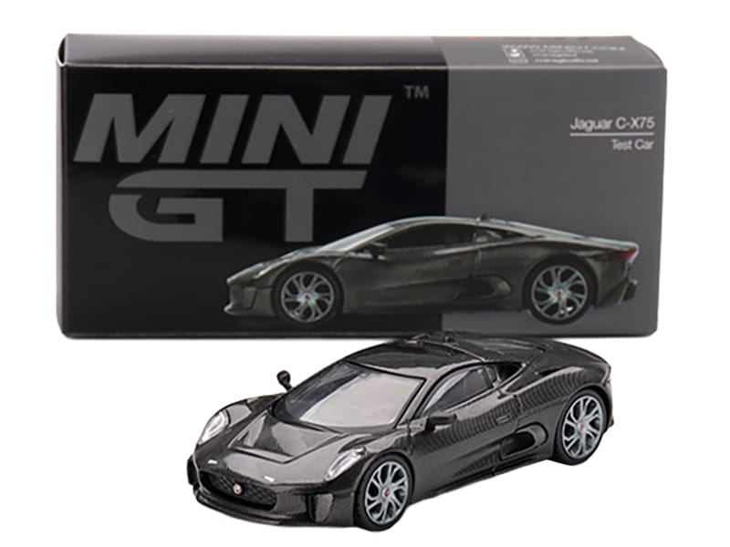Jaguar C-X75 "Test Car" Black Carbon Limited Edition 1/64 Diecast Model Car by Mini GT - Image 4
