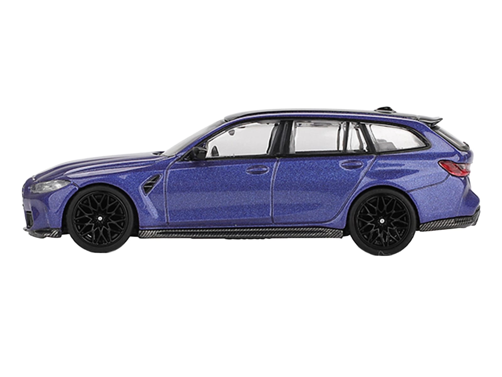 BMW M3 Competition Touring Portimao Blue Metallic with Black Top 1/64 Diecast Model Car by Mini GT - Image 2