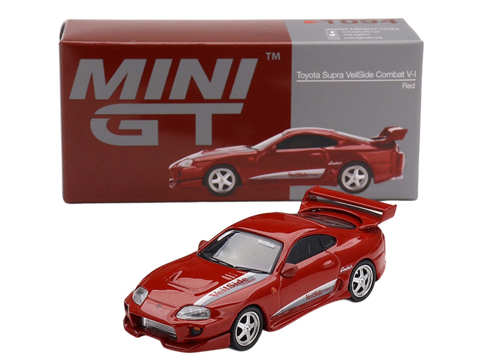 Toyota Supra "VeilSide Combat V-I" Red Limited Edition 1/64 Diecast Model Car by Mini GT - Image 4