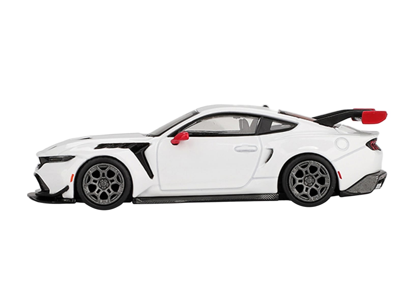 Ford Mustang GTD "Spirit of America" White with Red and Blue Stripes Limited Edition 1/64 Diecast Model Car by Mini GT - Image 2