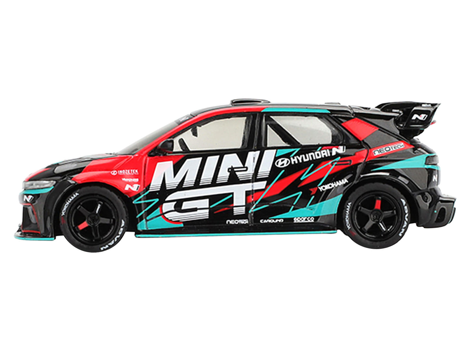 Hyundai Ioniq 5N RS-01T "Mini GT" Black with Graphics "2025 Tokyo Auto Salon" Limited Edition 1/64 Diecast Model Car by Mini GT - Image 3