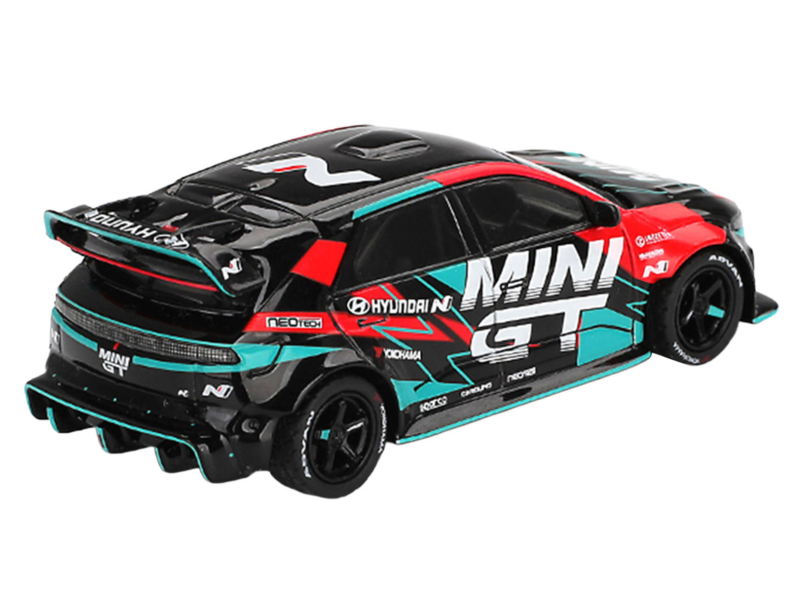 Hyundai Ioniq 5N RS-01T "Mini GT" Black with Graphics "2025 Tokyo Auto Salon" Limited Edition 1/64 Diecast Model Car by Mini GT - Image 4