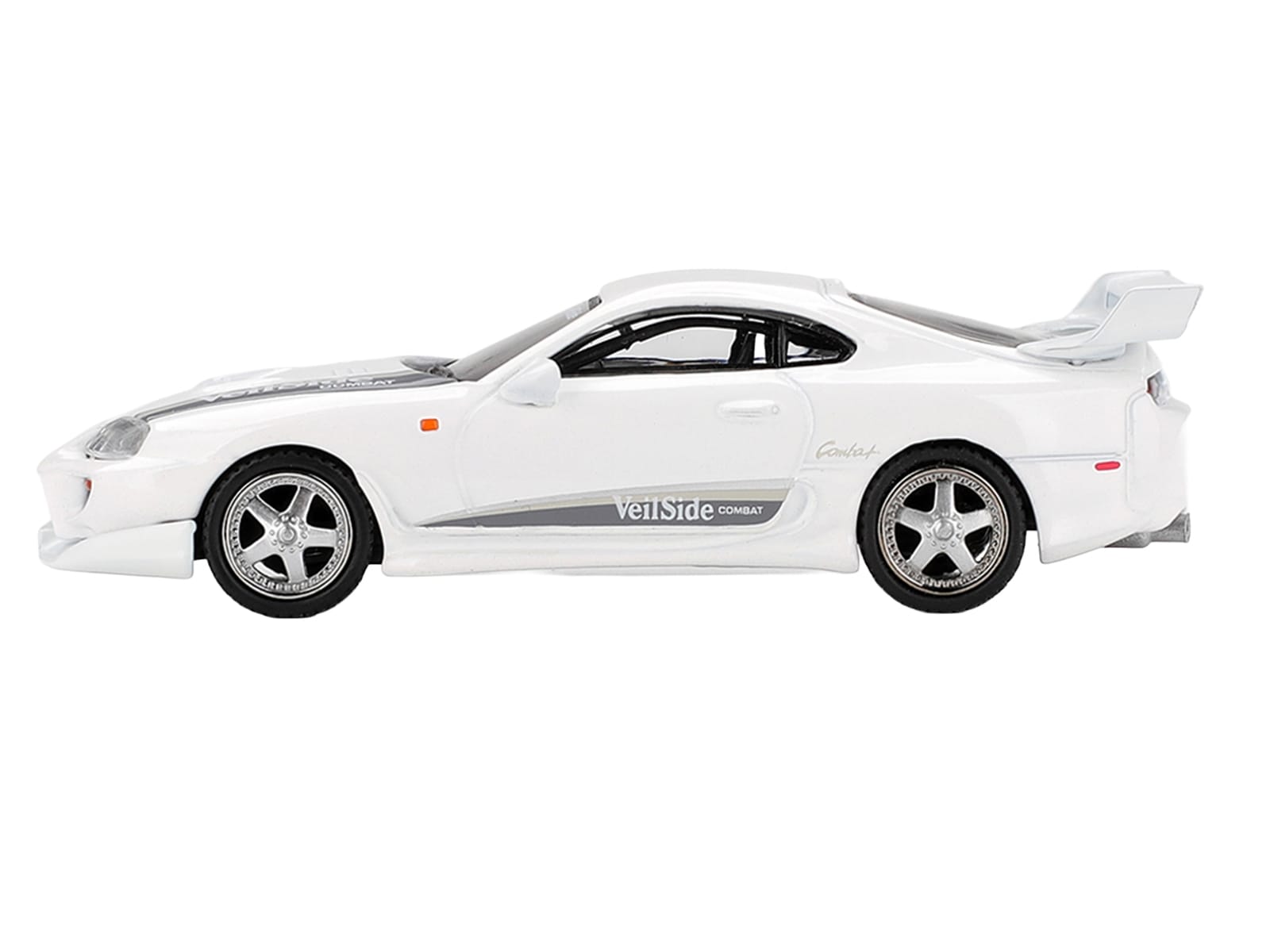 Toyota Supra "VeilSide Combat V-I" White Limited Edition 1/64 Die Cast Model Car by Mini GT - Image 2