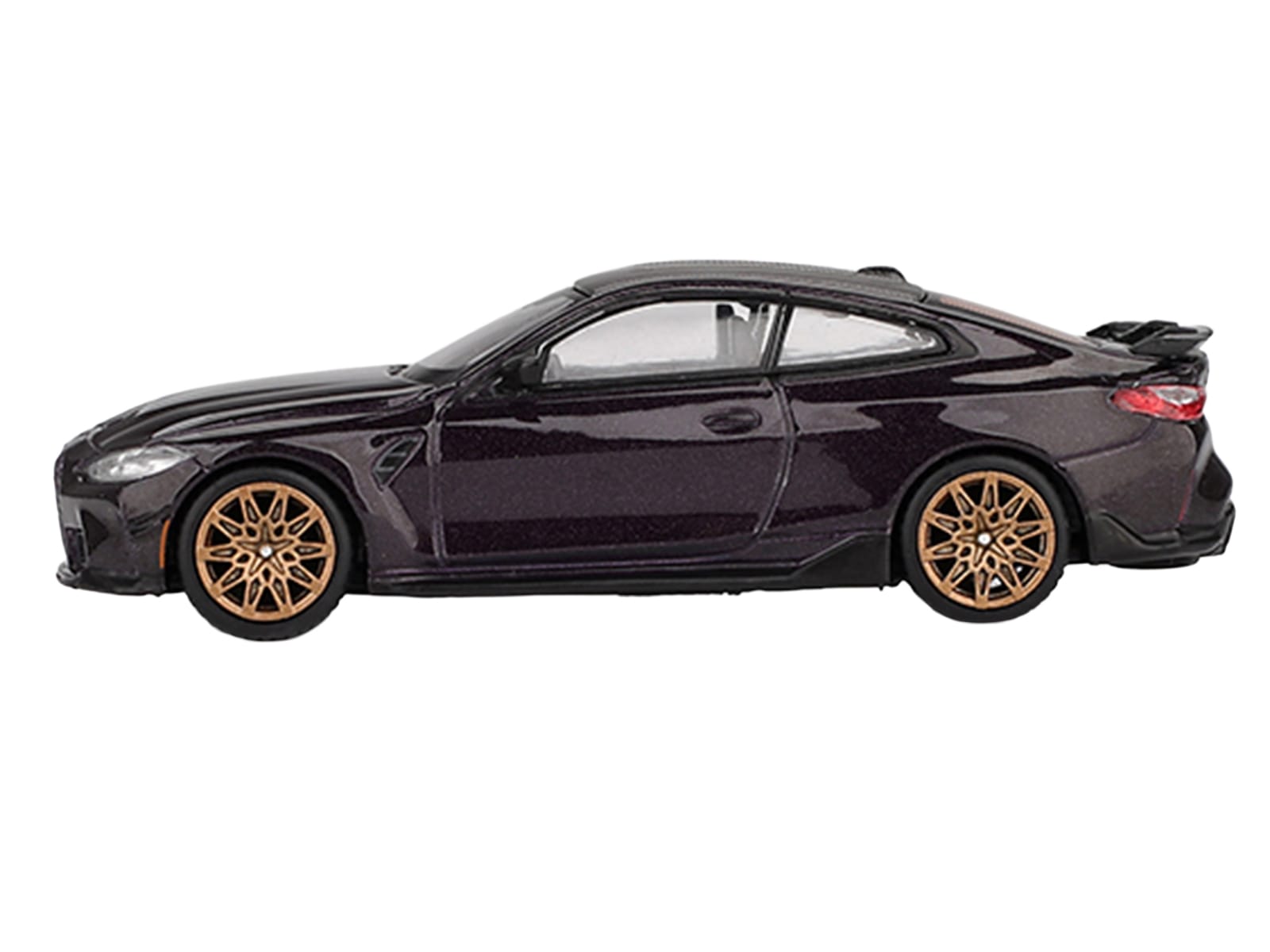 BMW M4 M-Performance Daytona Violet Metallic with Carbon Top Limited Edition 1/64 Diecast Model Car by Mini GT - Image 2