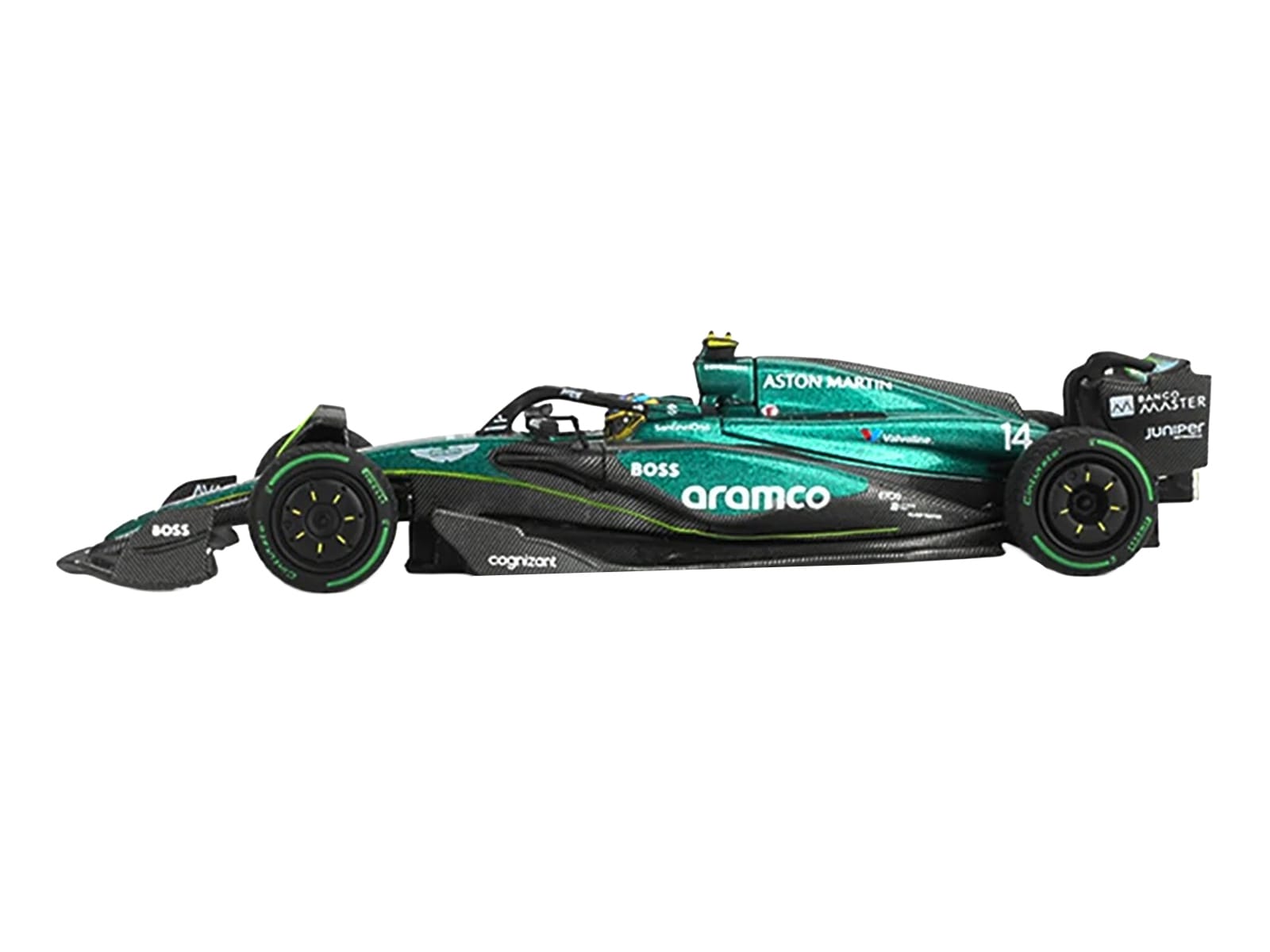 Aston Martin AMR24 #14 Fernando Alonso Formula One F1 "Canadian GP" (2024) Limited Edition 1/64 Diecast Model Car by Mini GT - Image 2