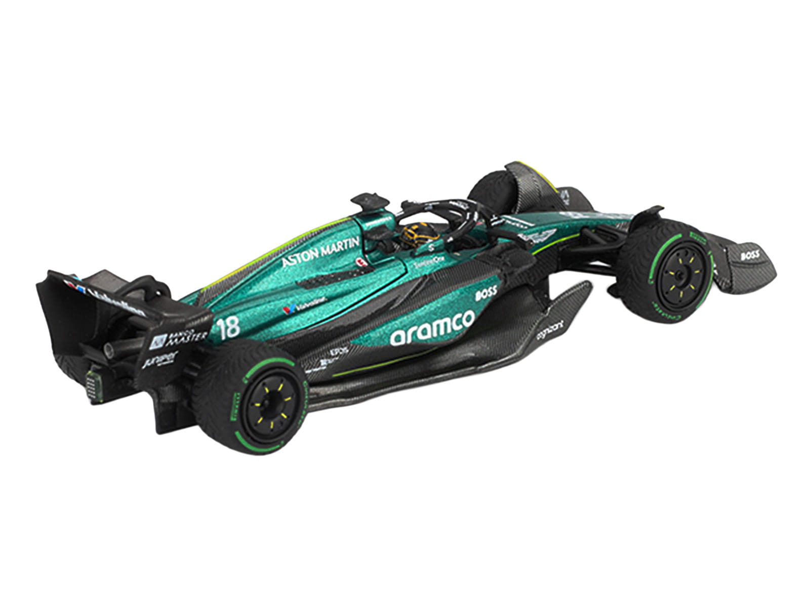 Aston Martin AMR24 #18 Lance Stroll Formula One F1 "Canadian GP" (2024) Limited Edition 1/64 Diecast Model Car by Mini GT - Image 3