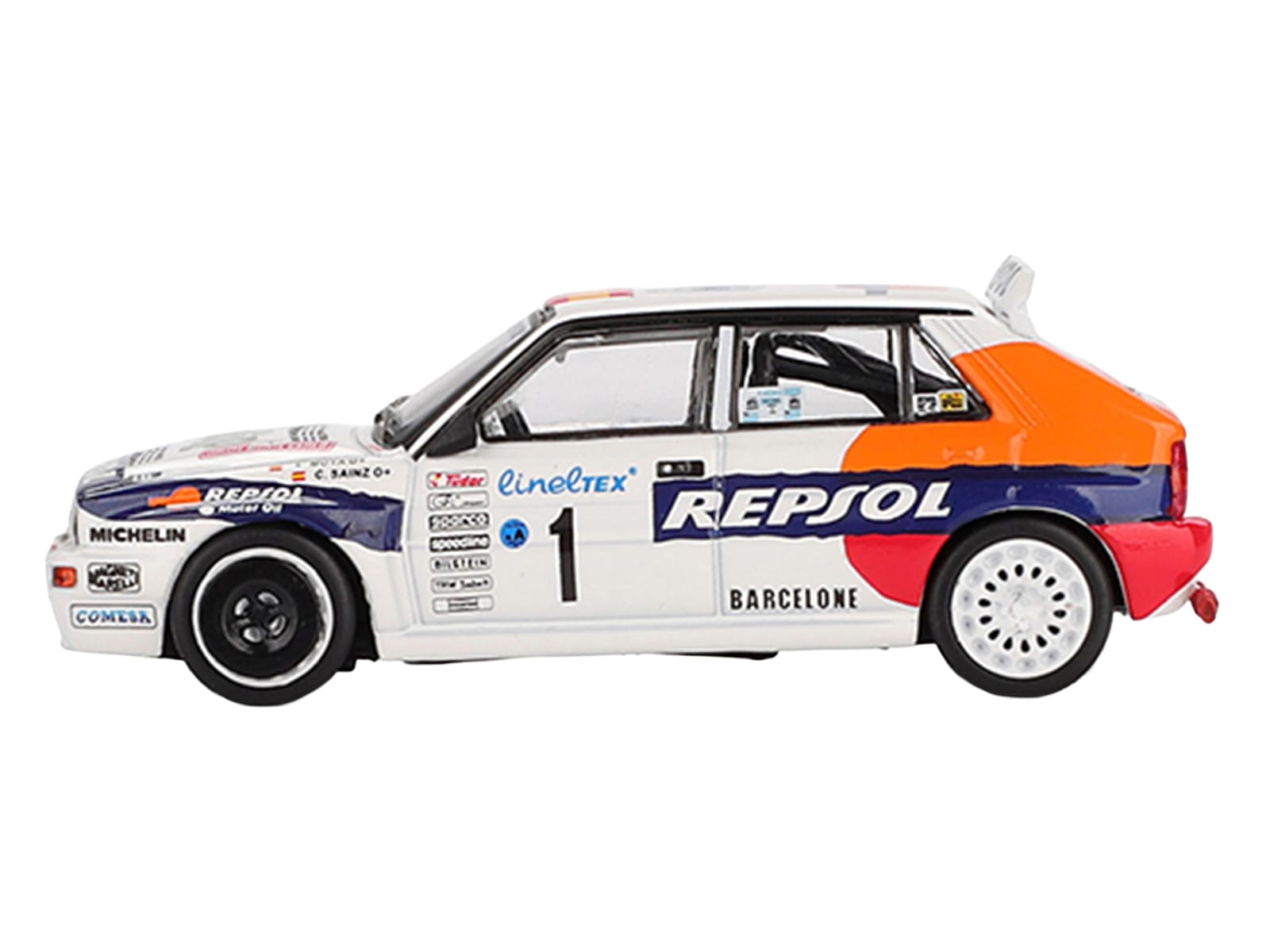 Lancia Delta HF Integrale Evoluzione #1 Carlos Sainz - Luis Moya "Rallye Monte-Carlo" (1993) Limited Edition 1/64 Diecast Model Car by Mini GT - Image 2