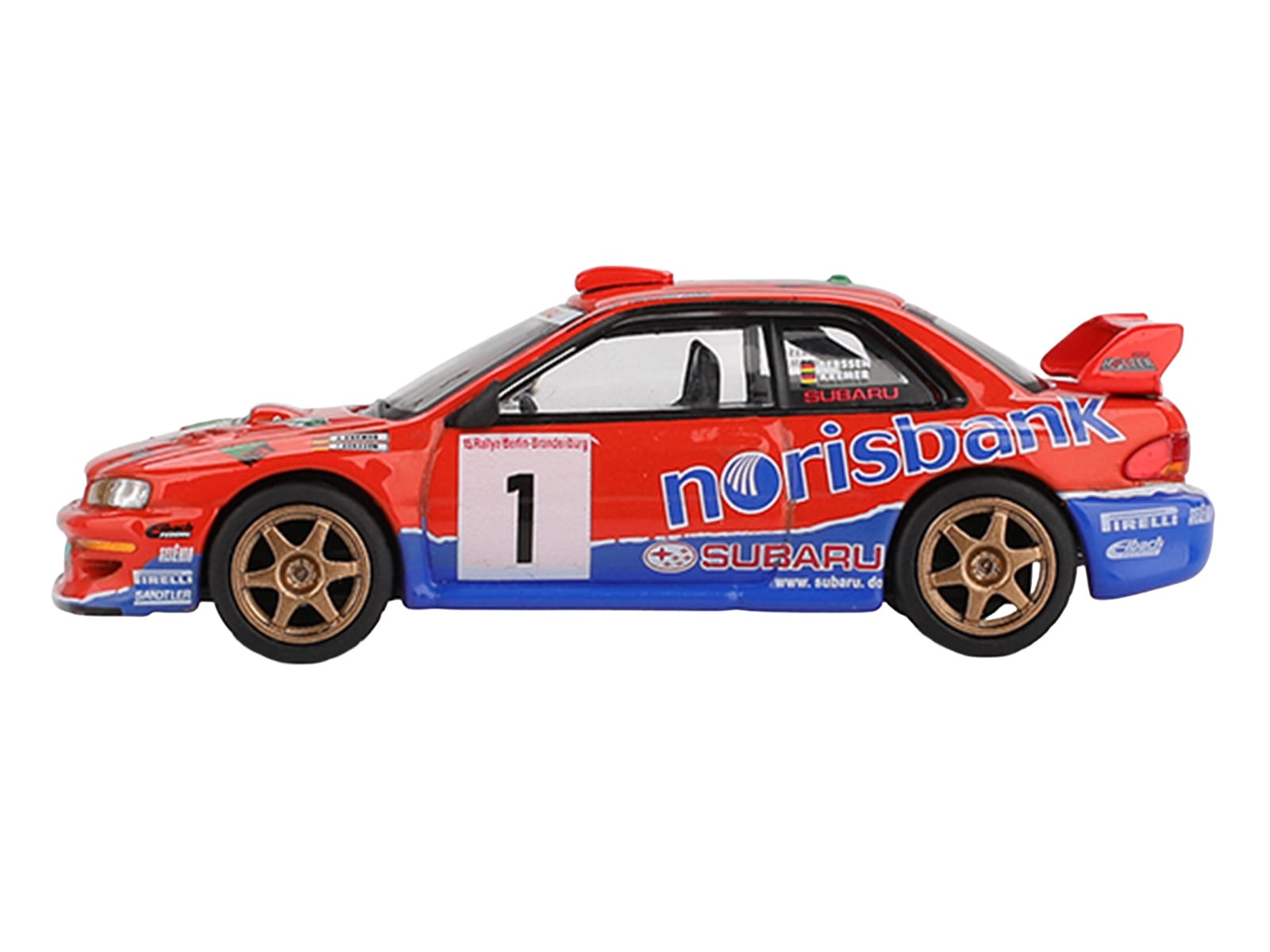 Subaru Impreza WRC97 #1 Armin Kremer - Fred Berssen Champion "Deutsche Rallye Meisterschaft (DRM)" (1999) Limited Edition 1/64 Diecast Model Car by Mini GT - Image 2