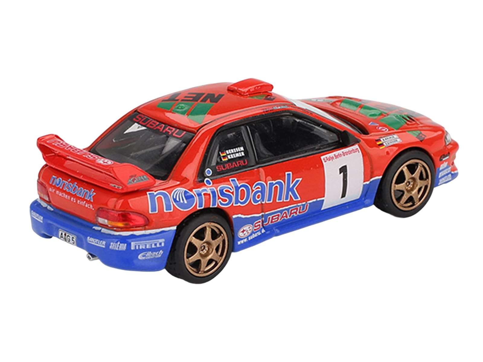 Subaru Impreza WRC97 #1 Armin Kremer - Fred Berssen Champion "Deutsche Rallye Meisterschaft (DRM)" (1999) Limited Edition 1/64 Diecast Model Car by Mini GT - Image 3