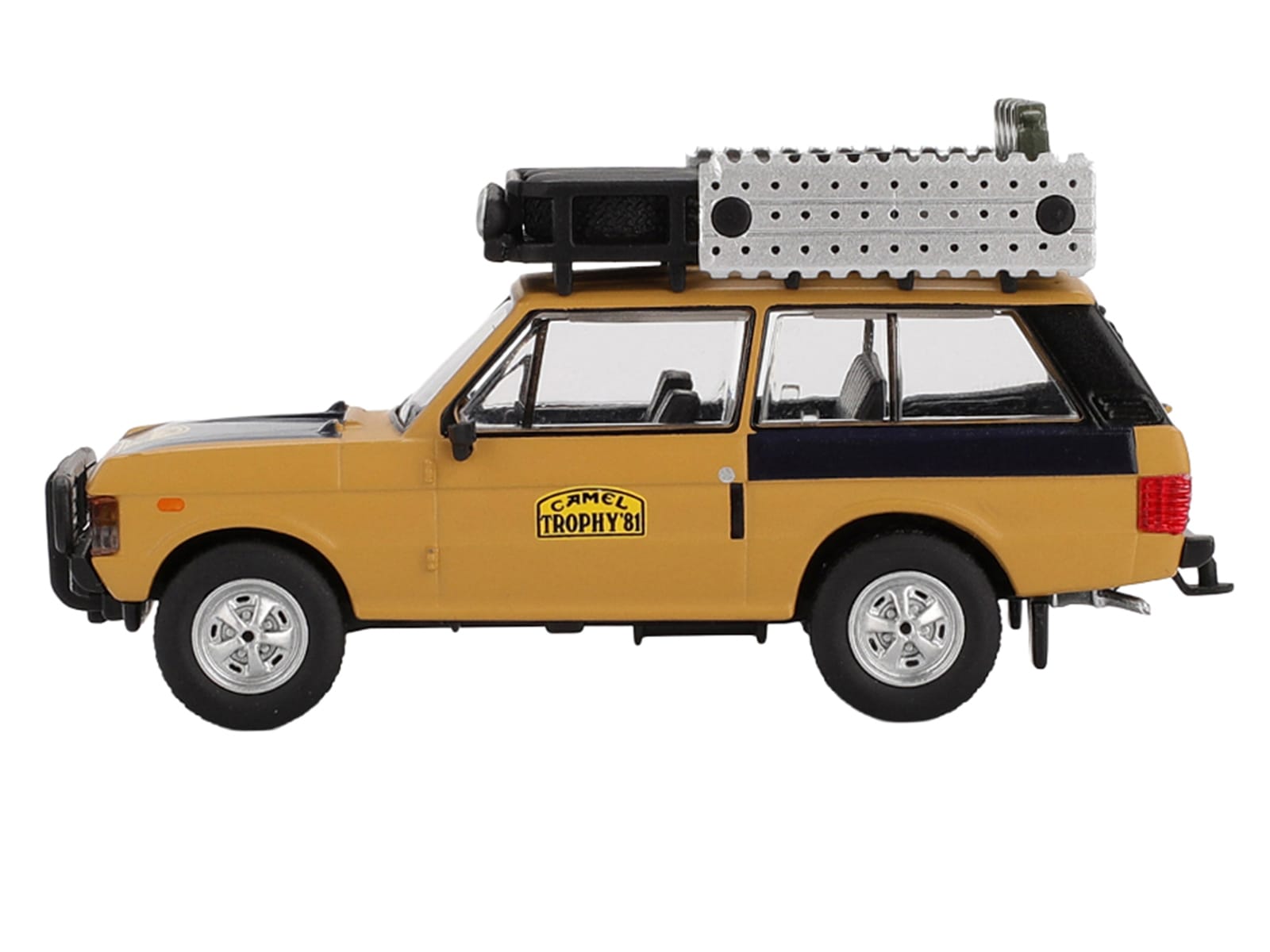 Range Rover with Roofrack "West Germany 1" Christian Swoboda - Knuth Mentel Winner "Camel Trophy Sumatra" (1981) Limited Edition 1/64 Diecast Model Car by Mini GT - Image 3