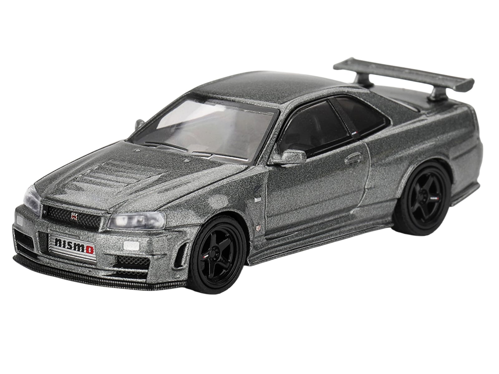 Nissan Skyline GT-R (NISMO BNR34 CRS Version) RHD (Right Hand Drive) Dark Metal Gray Metallic Limited Edition 1/64 Diecast Model Car by Mini GT - Image 2