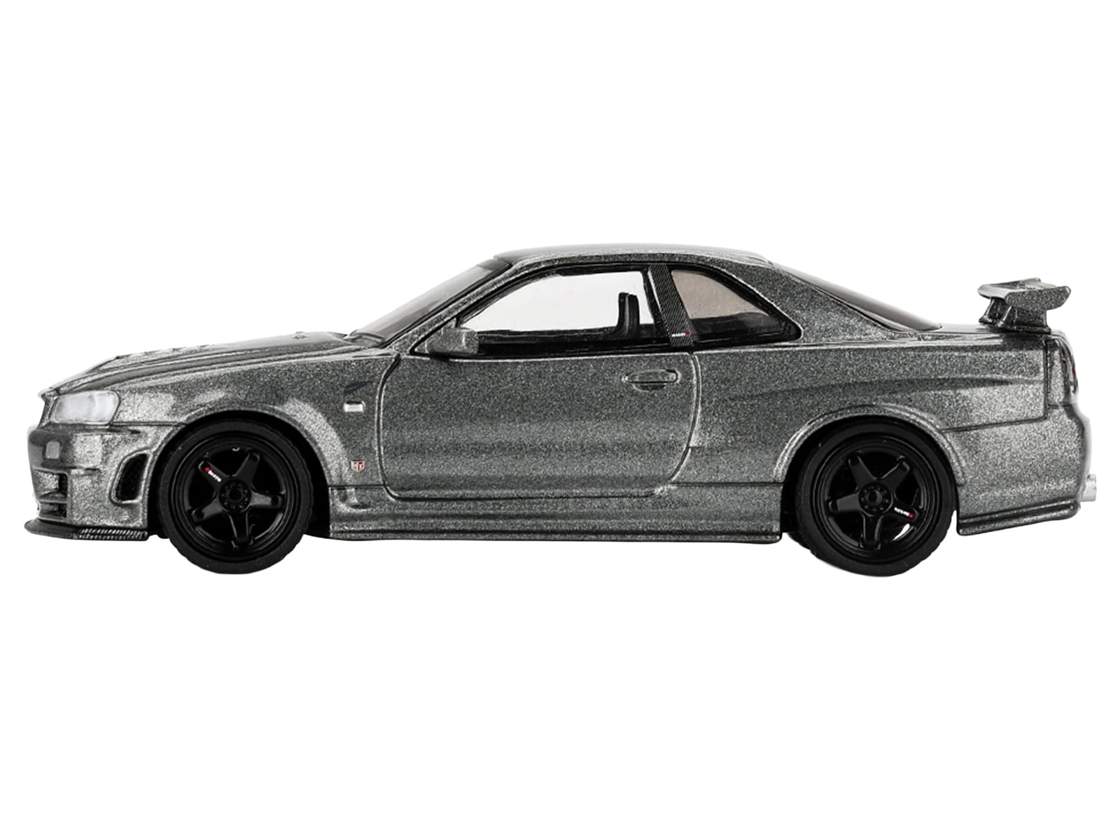 Nissan Skyline GT-R (NISMO BNR34 CRS Version) RHD (Right Hand Drive) Dark Metal Gray Metallic Limited Edition 1/64 Diecast Model Car by Mini GT - Image 3