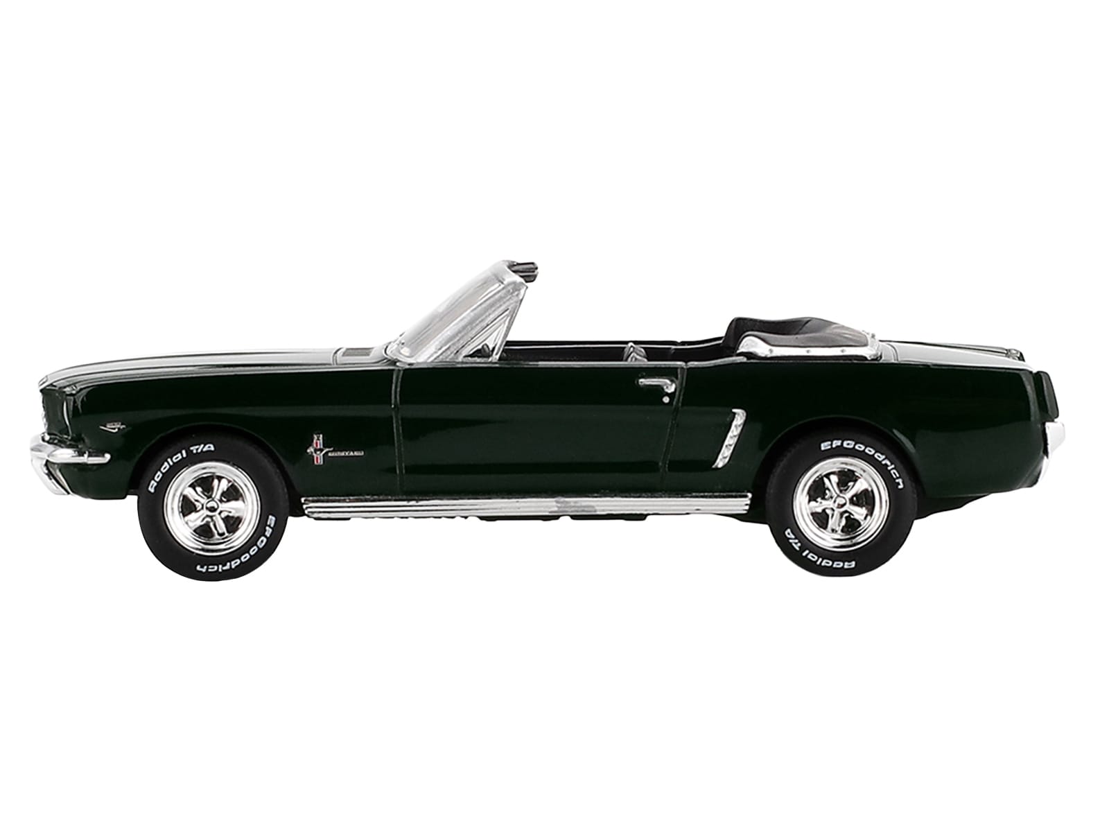 1964 Ford Mustang Convertible Highland Green Limited Edition 1/64 Diecast Model Car by Mini GT - Image 3