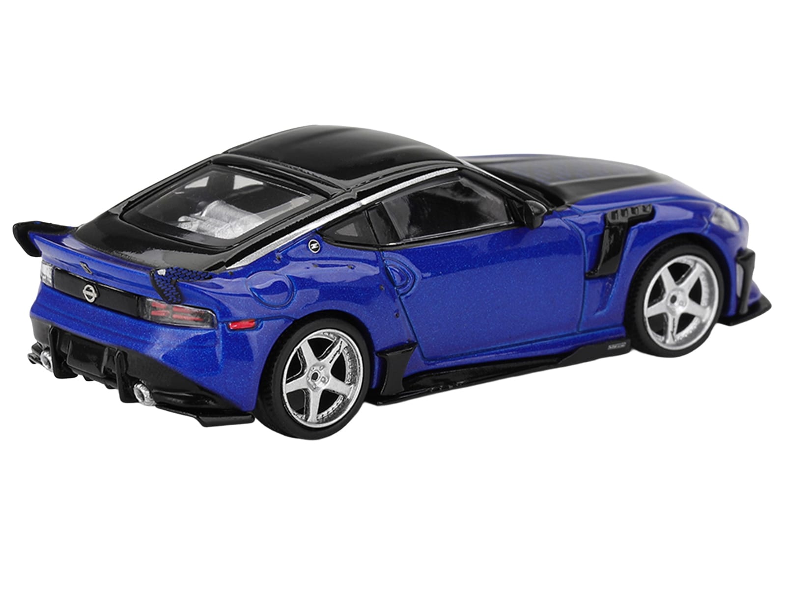 Nissan Z VeilSide FFZ400 Seiran Blue Metallic with Black Top Limited Edition 1/64 Diecast Model Car by Mini GT - Image 4