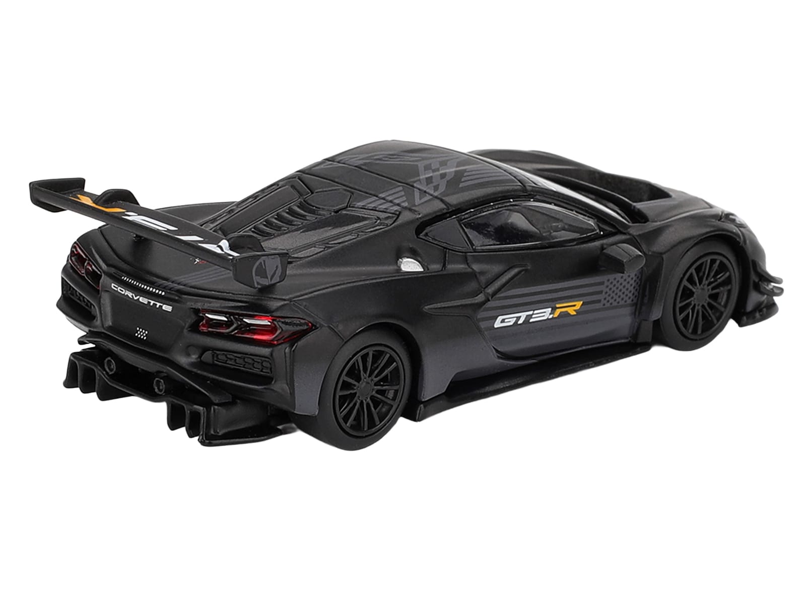 Chevrolet Corvette Z06 GT3.R "Road America Test Car" Black with Graphics Limited Edition 1/64 Diecast Model Car by Mini GT - Image 3