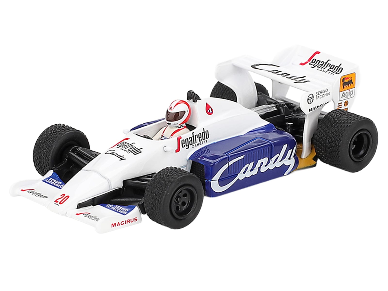 Toleman TG184 #20 Johnny Cecotto Formula One F1 "Monaco GP" (1984) with Driver Figure Limited Edition 1/64 Diecast Model Car by Mini GT - Image 2