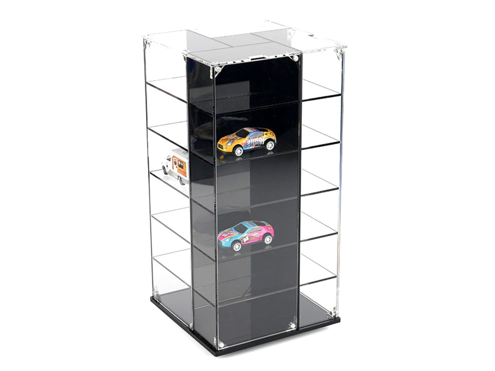 Acrylitower Showcase 24 Car Display Desktop Spinner with Cover "Mijo Exclusives" for 1/64 Scale Models - Image 3