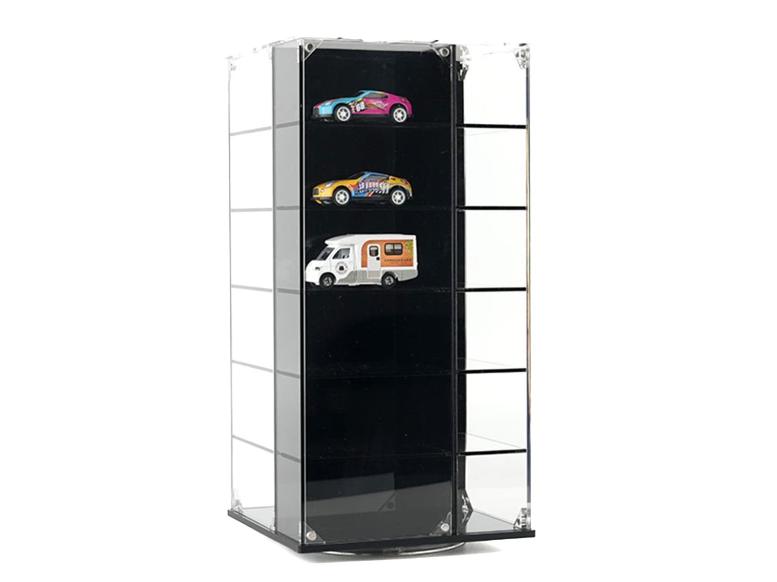 Acrylitower Showcase 24 Car Display Desktop Spinner with Cover "Mijo Exclusives" for 1/64 Scale Models - Image 4