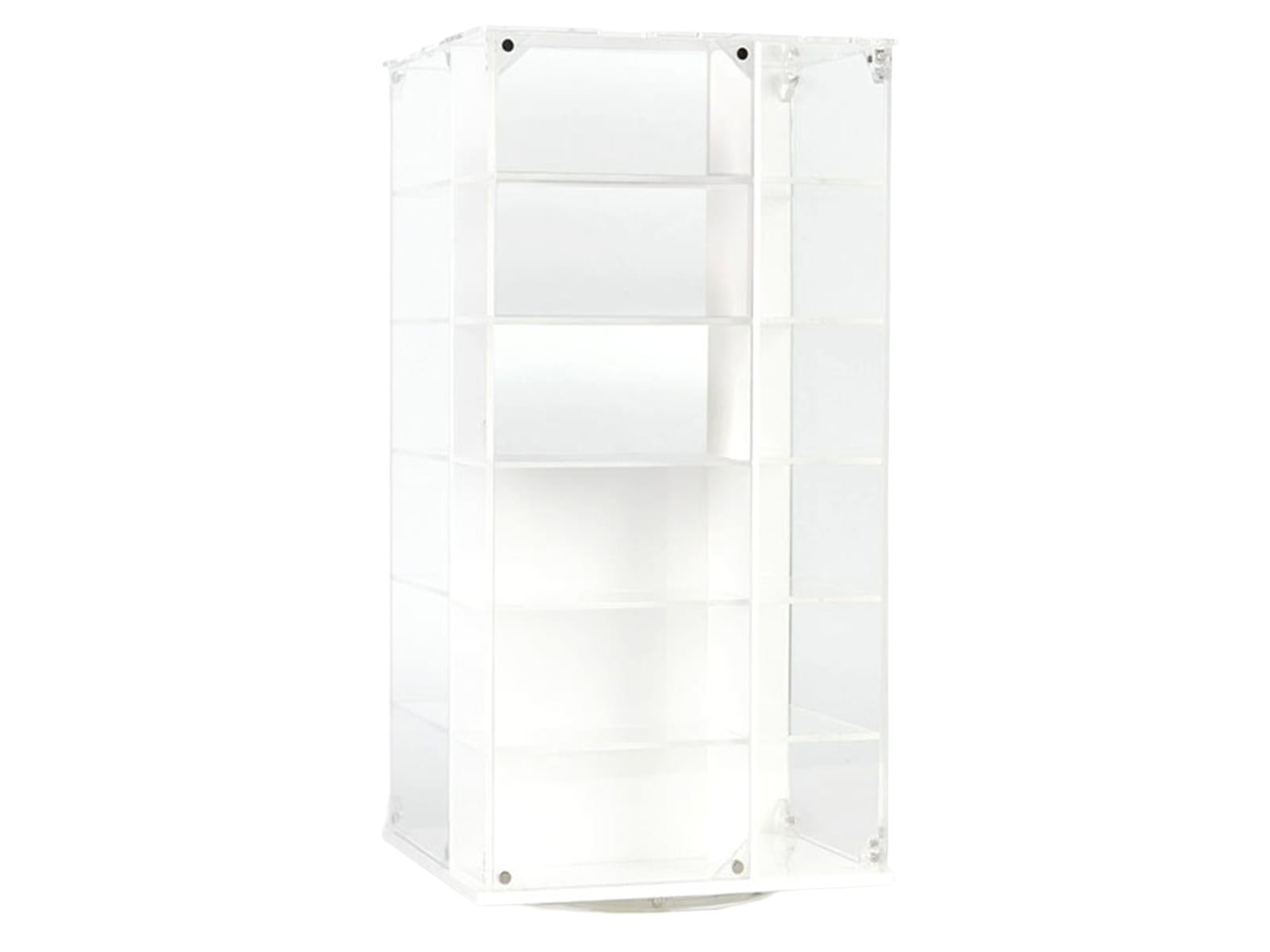 Acrylitower Showcase 24 Car Display Desktop Spinner with Cover White "Mijo Exclusives" for 1/64 Scale Models - Image 2